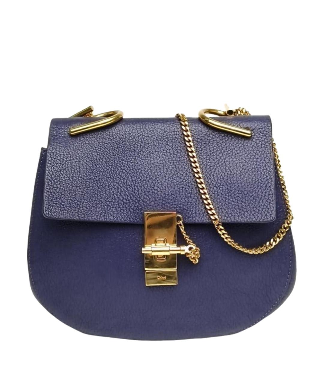 CHLOE Синяя кожаная сумка через плечо, фото 1