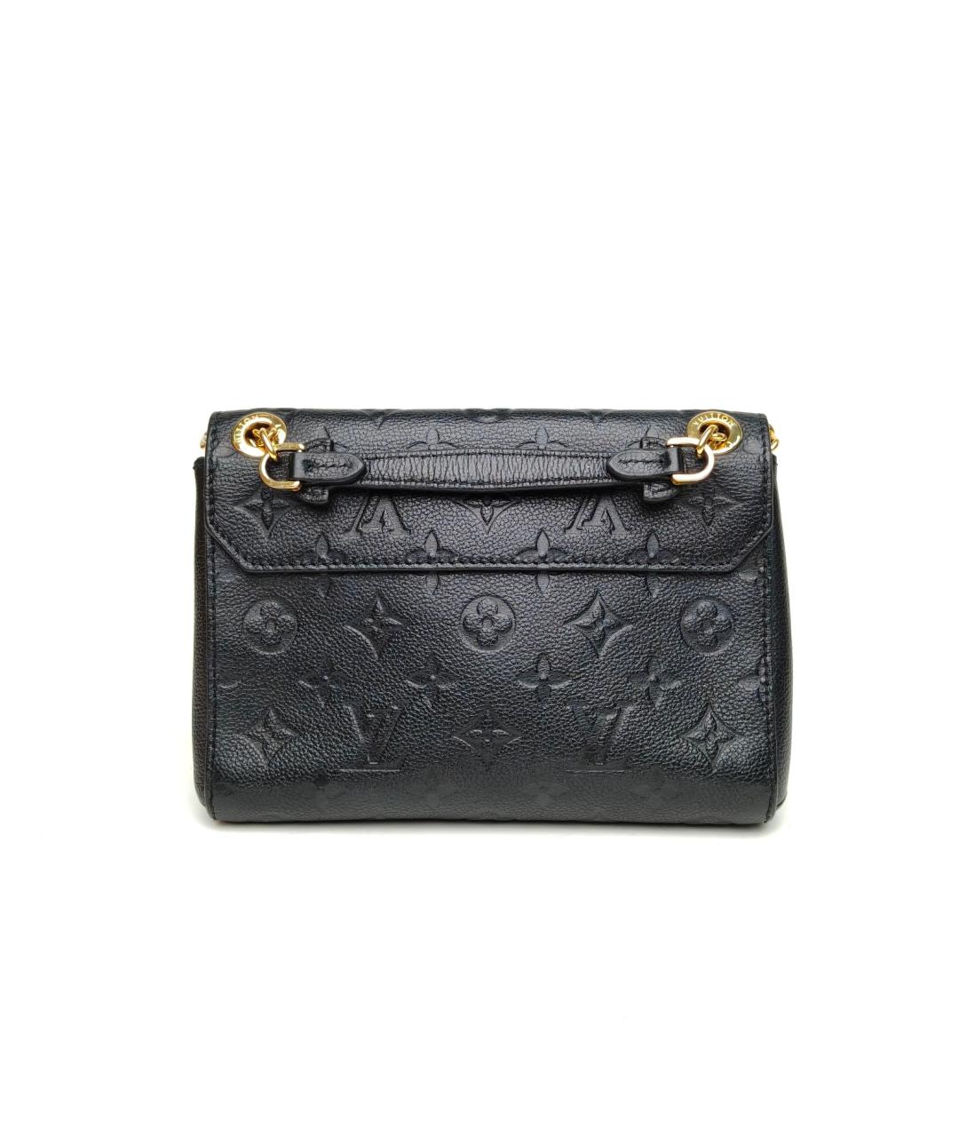 LOUIS VUITTON Черная кожаная сумка через плечо, фото 4