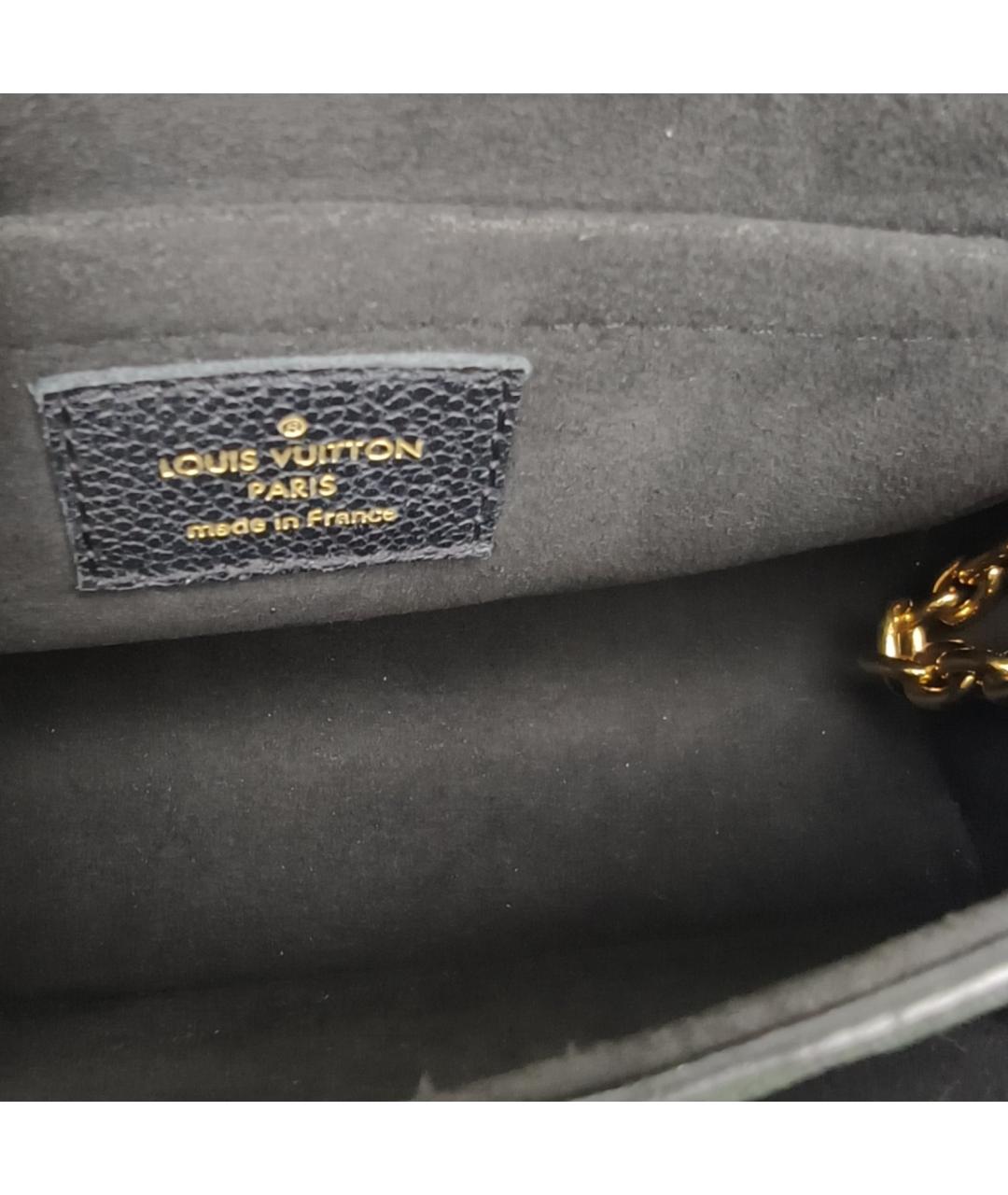 LOUIS VUITTON Черная кожаная сумка через плечо, фото 7