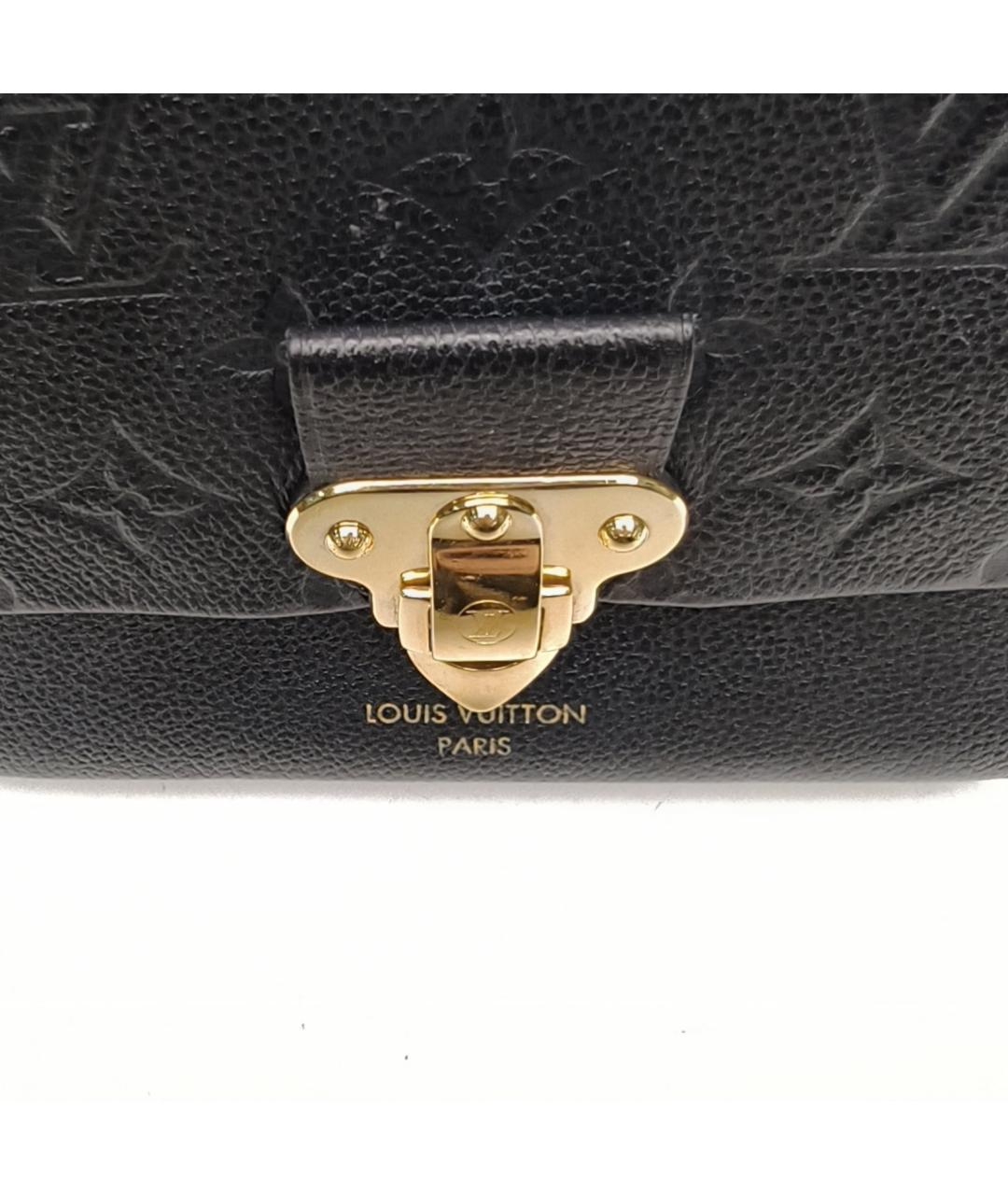 LOUIS VUITTON Черная кожаная сумка через плечо, фото 8