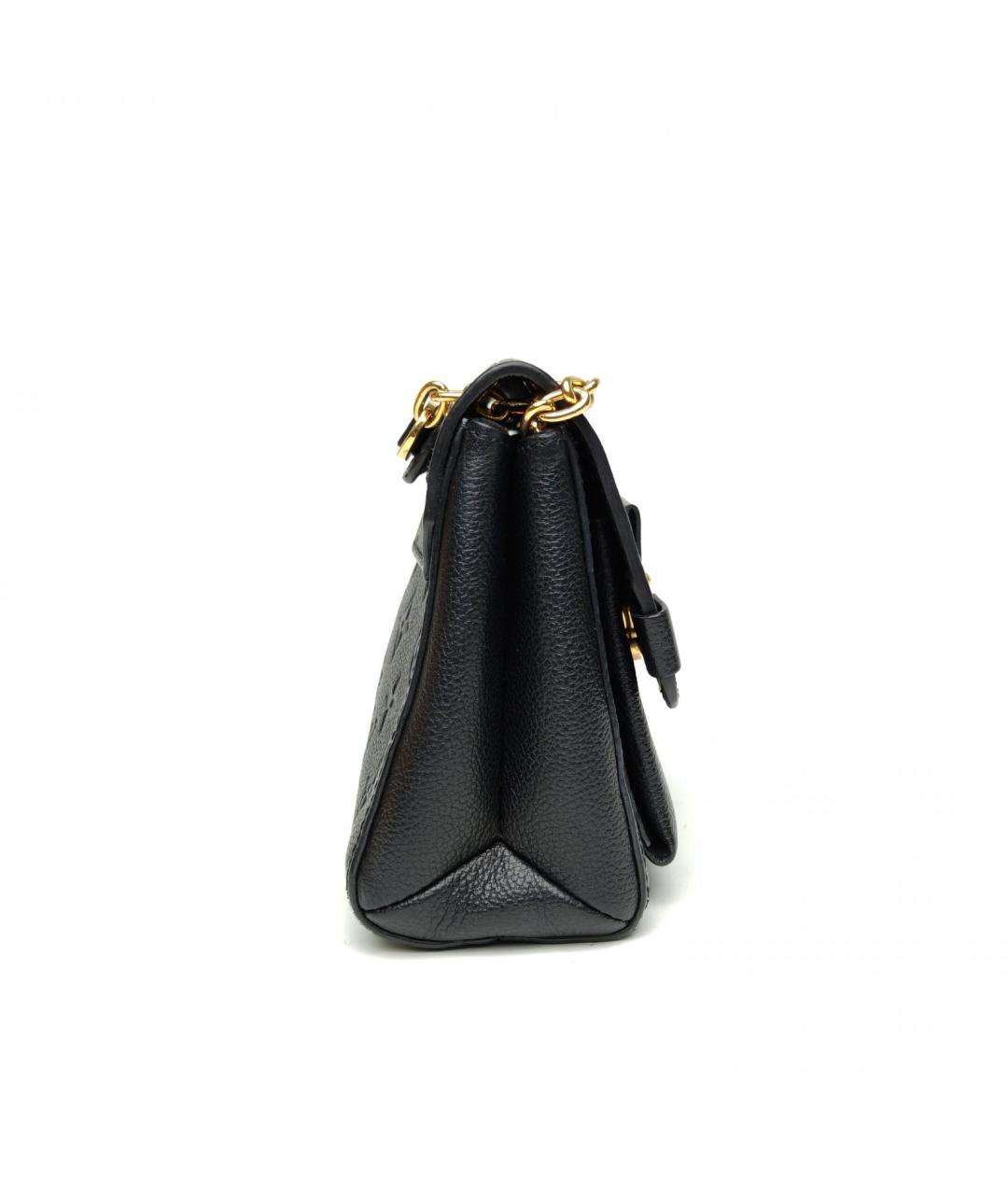 LOUIS VUITTON Черная кожаная сумка через плечо, фото 5