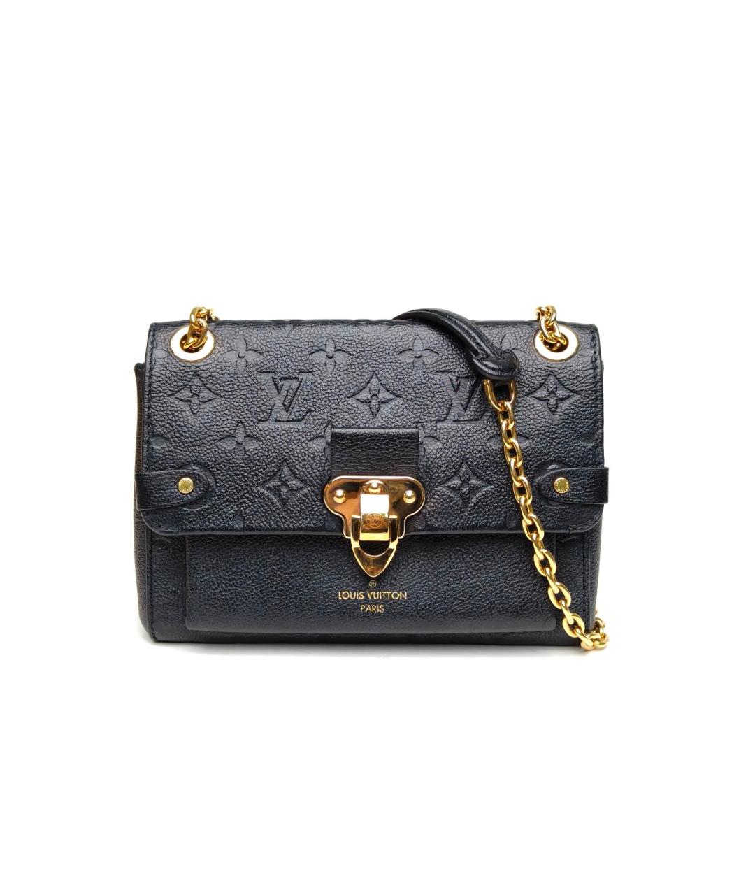 LOUIS VUITTON Черная кожаная сумка через плечо, фото 2