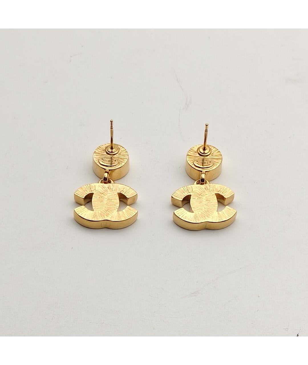 CHANEL Черные металлические серьги, фото 7