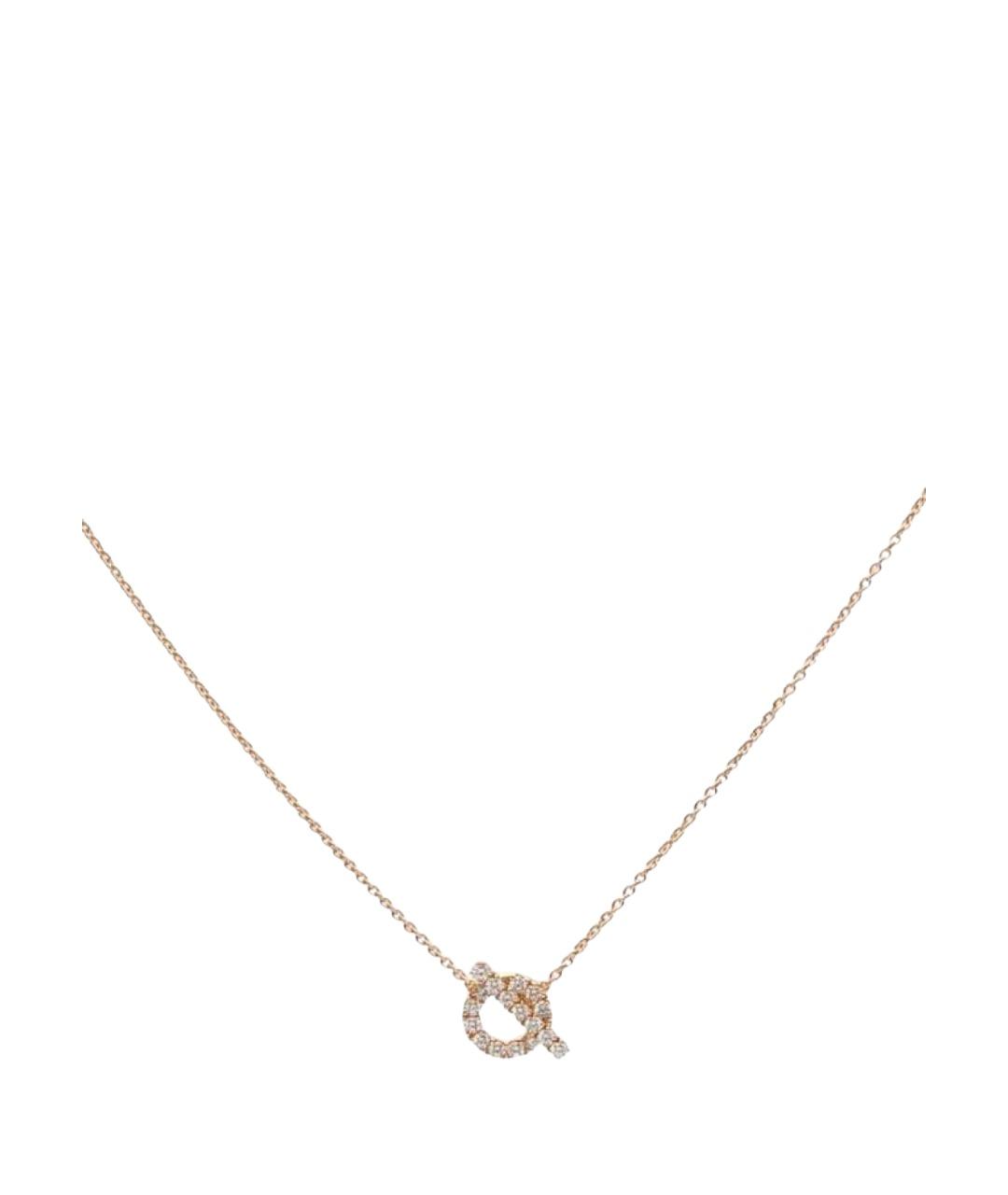 HERMES Золотое колье из розового золота, фото 1