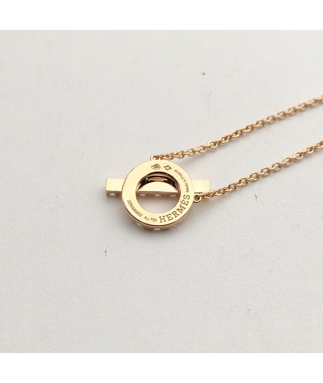 HERMES Золотое колье из розового золота, фото 5