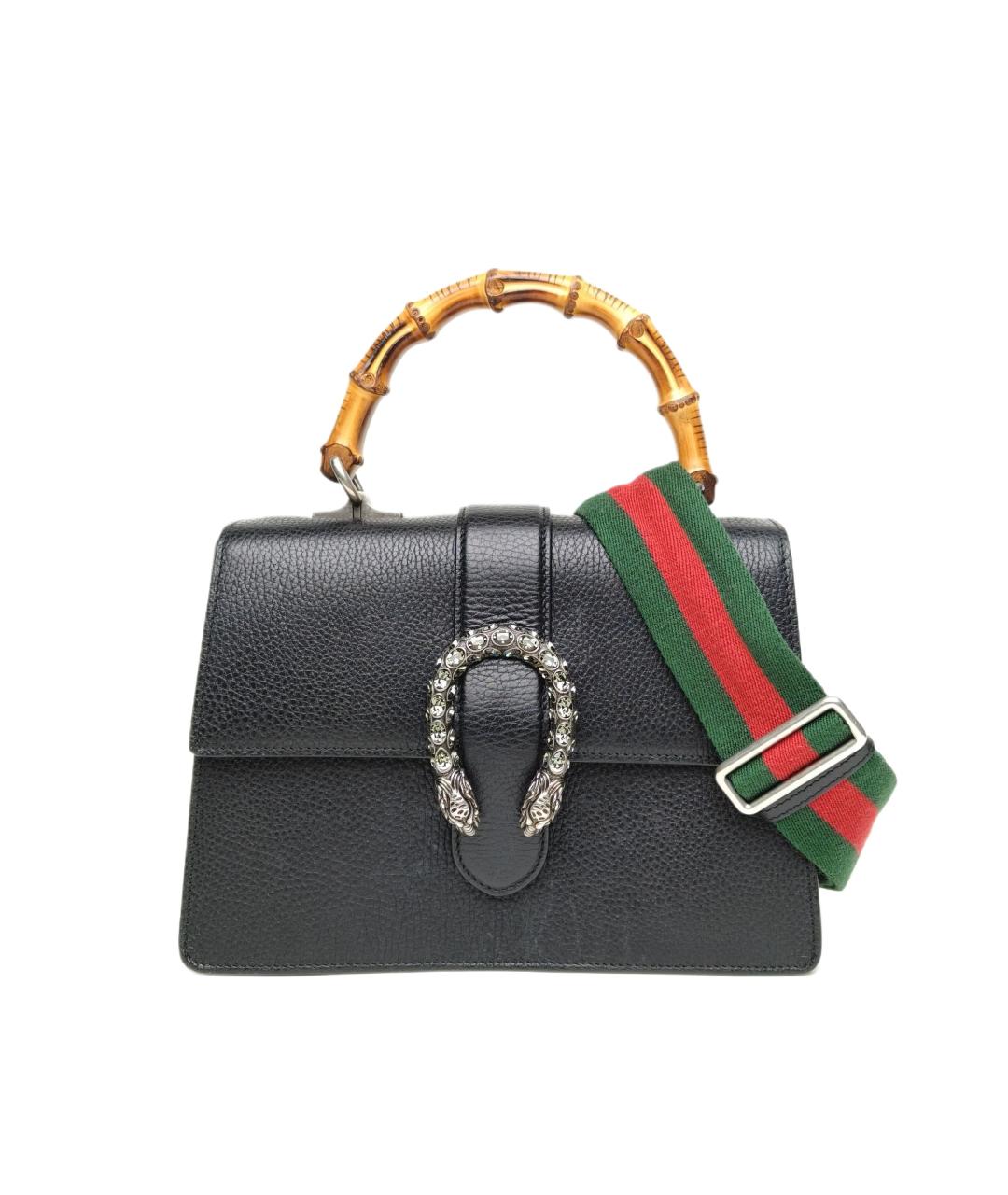 GUCCI Черная кожаная сумка с короткими ручками, фото 10