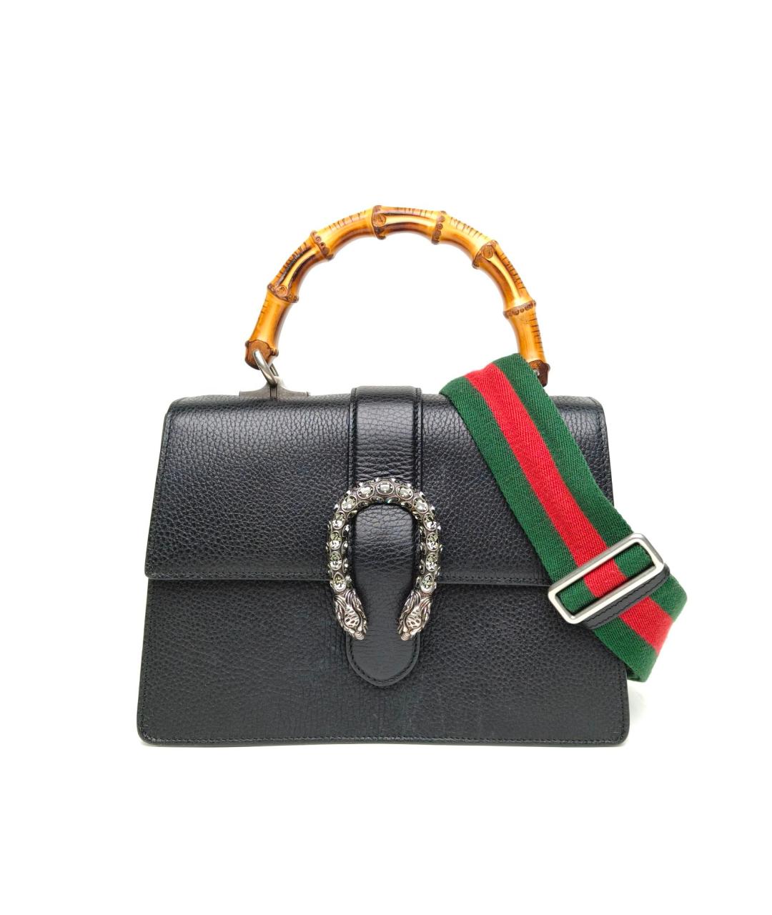 GUCCI Черная кожаная сумка с короткими ручками, фото 2