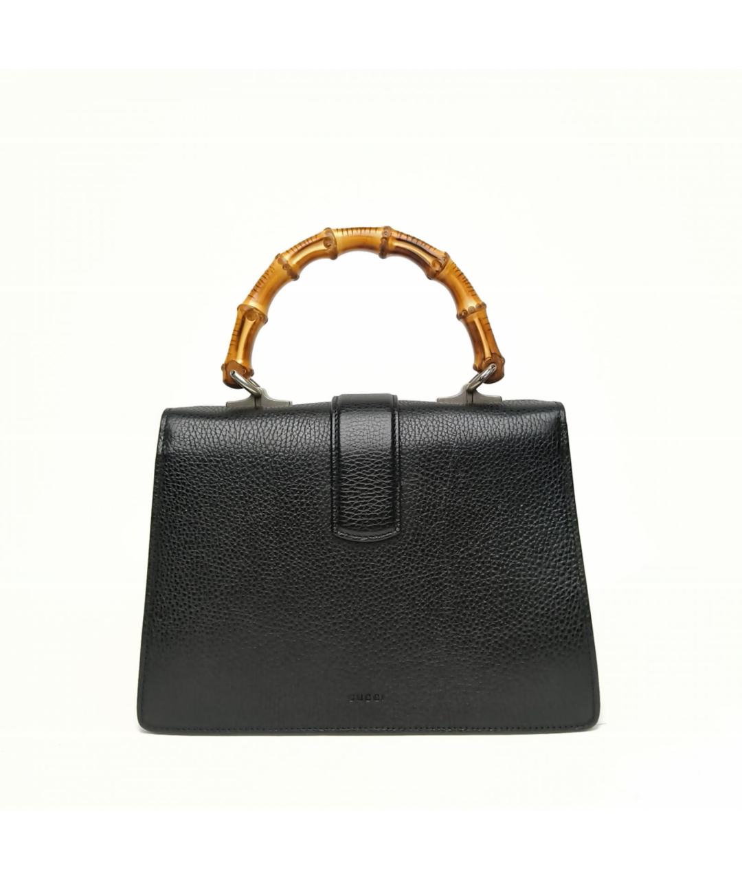 GUCCI Черная кожаная сумка с короткими ручками, фото 4