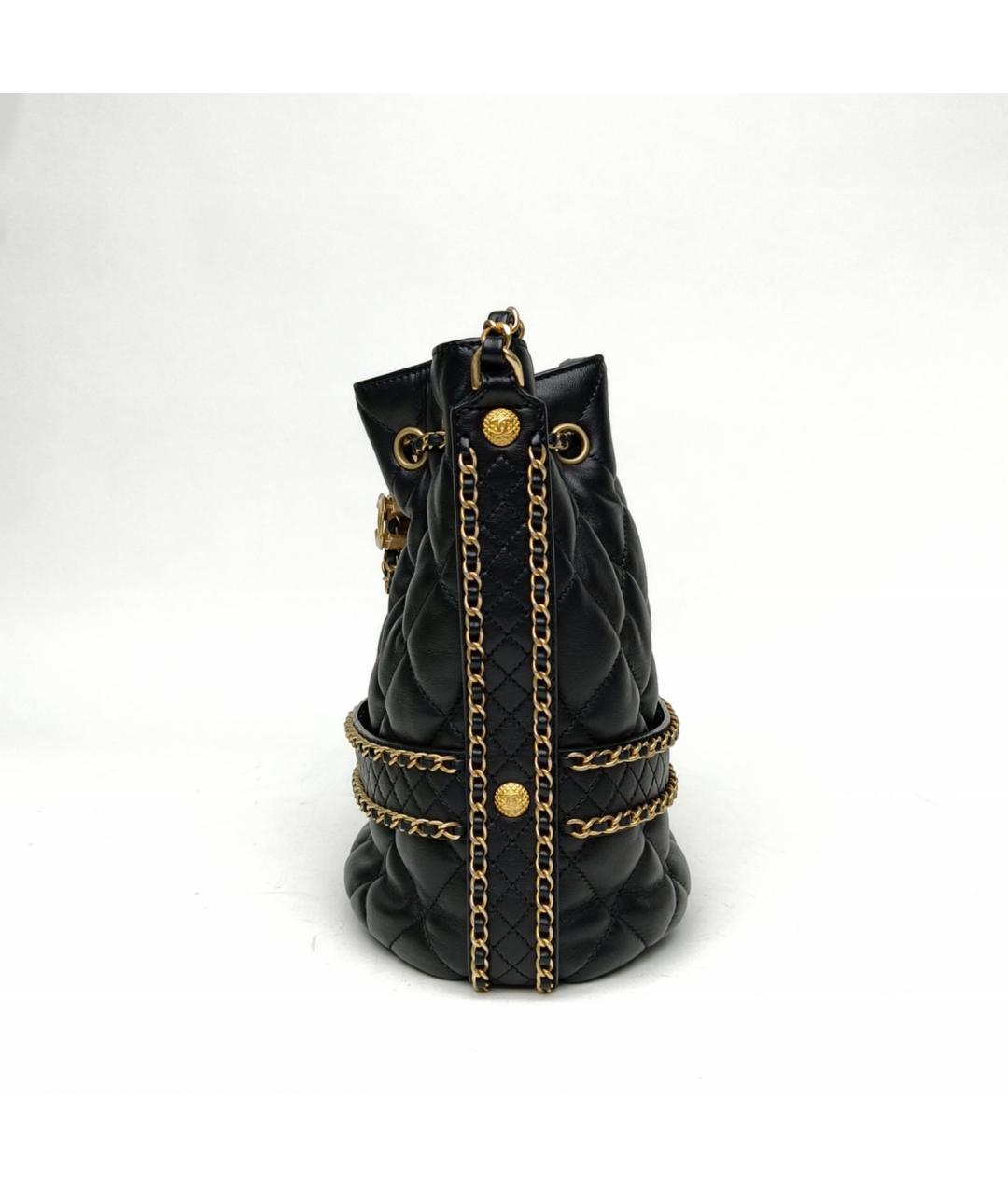 CHANEL Черная кожаная сумка тоут, фото 3