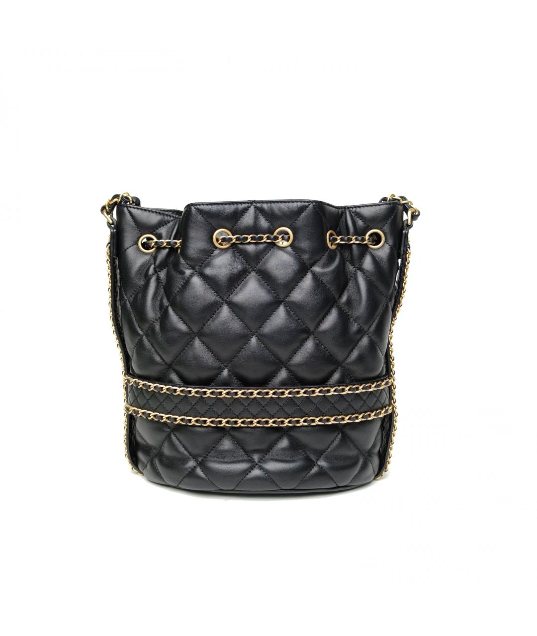 CHANEL Черная кожаная сумка тоут, фото 4