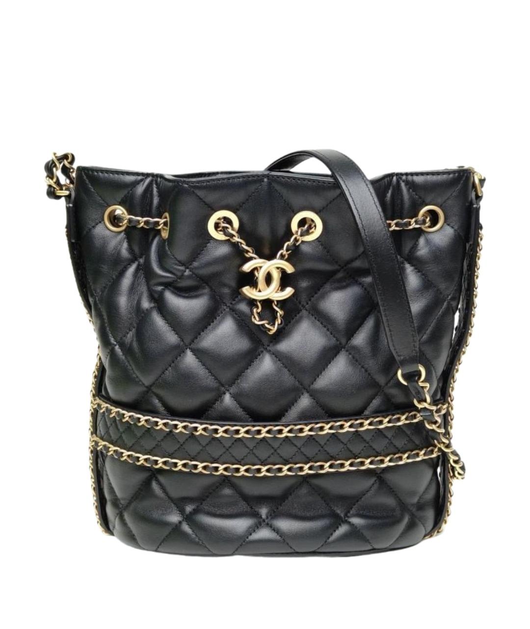 CHANEL Черная кожаная сумка тоут, фото 1