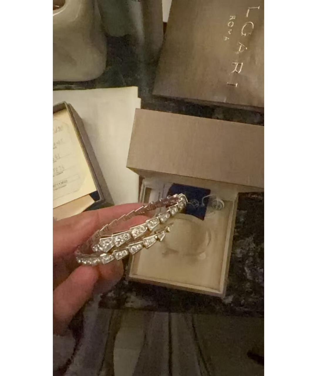 BVLGARI Серебрянный браслет из белого золота, фото 6