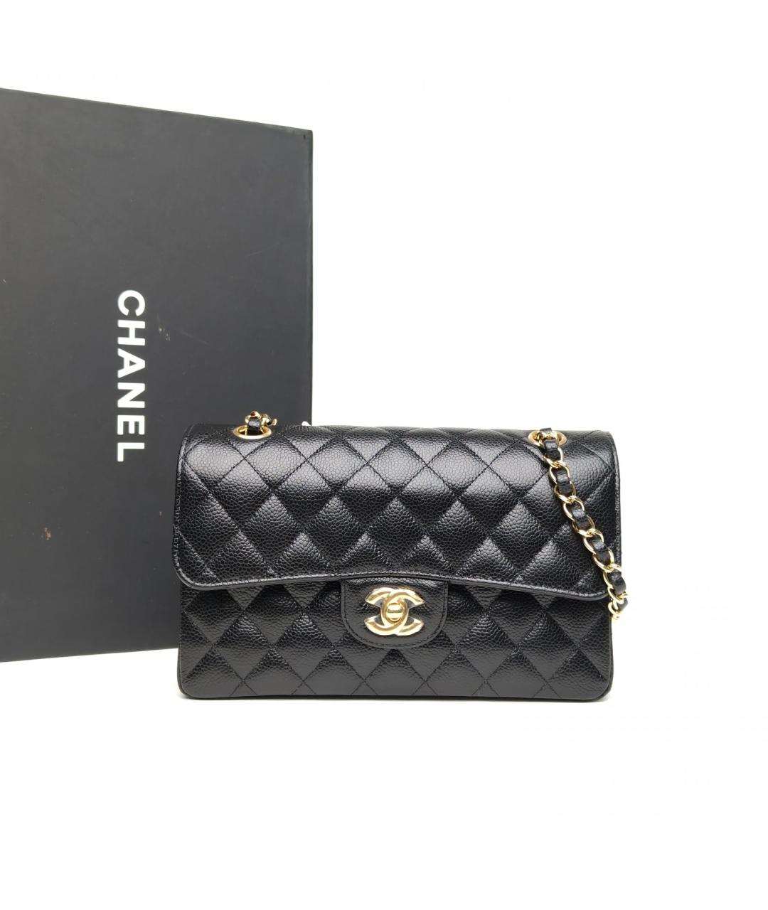 CHANEL Черная кожаная сумка через плечо, фото 9