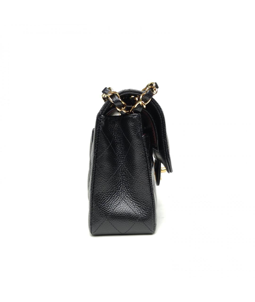 CHANEL Черная кожаная сумка через плечо, фото 3