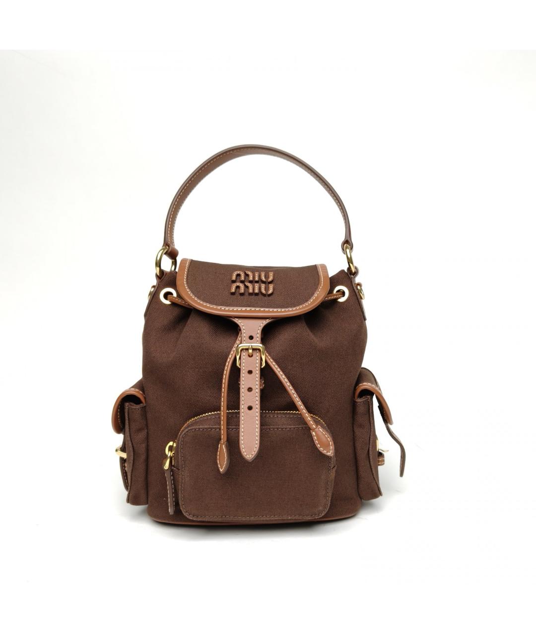 MIU MIU Коричневый рюкзак, фото 2