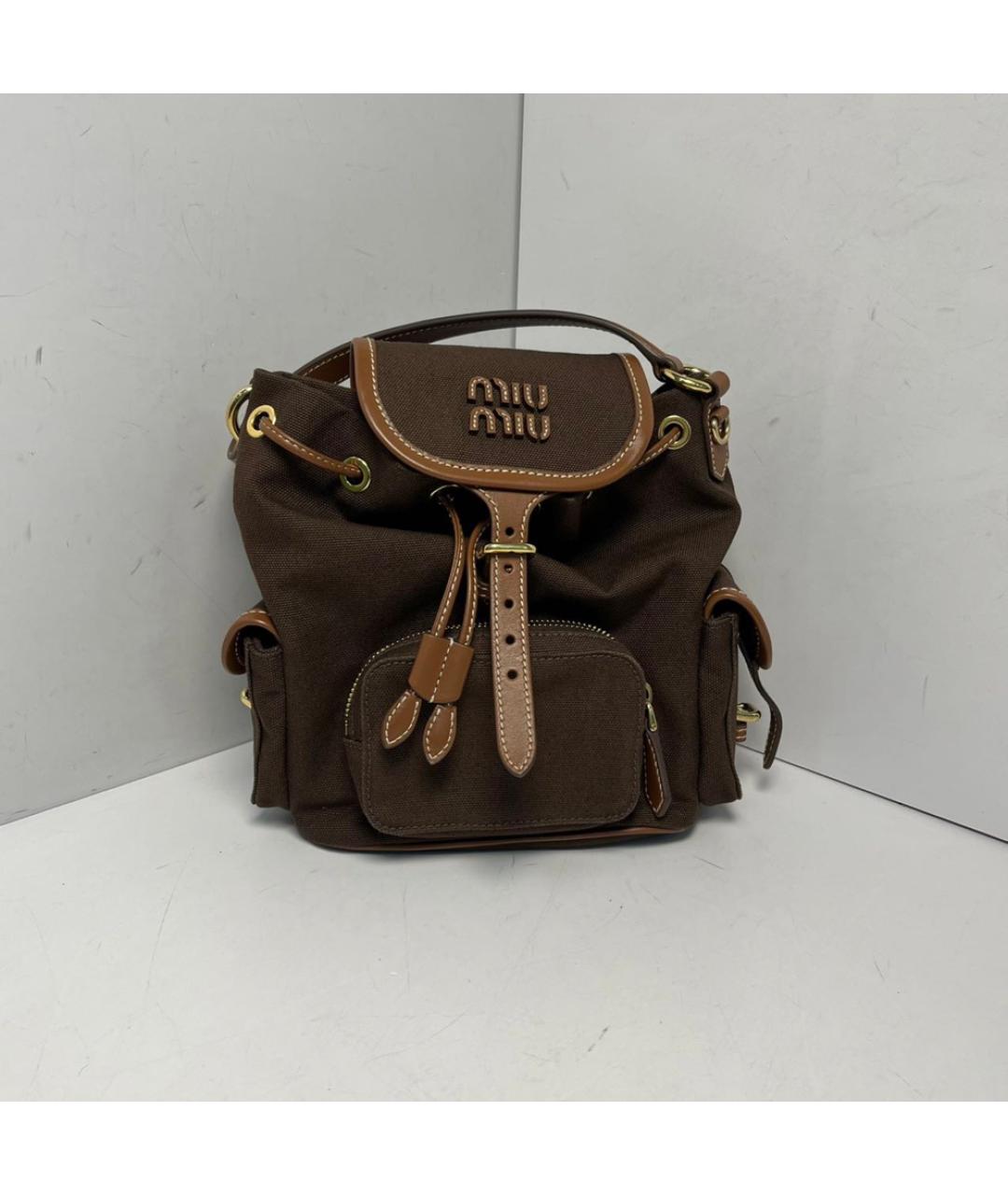 MIU MIU Коричневый рюкзак, фото 8