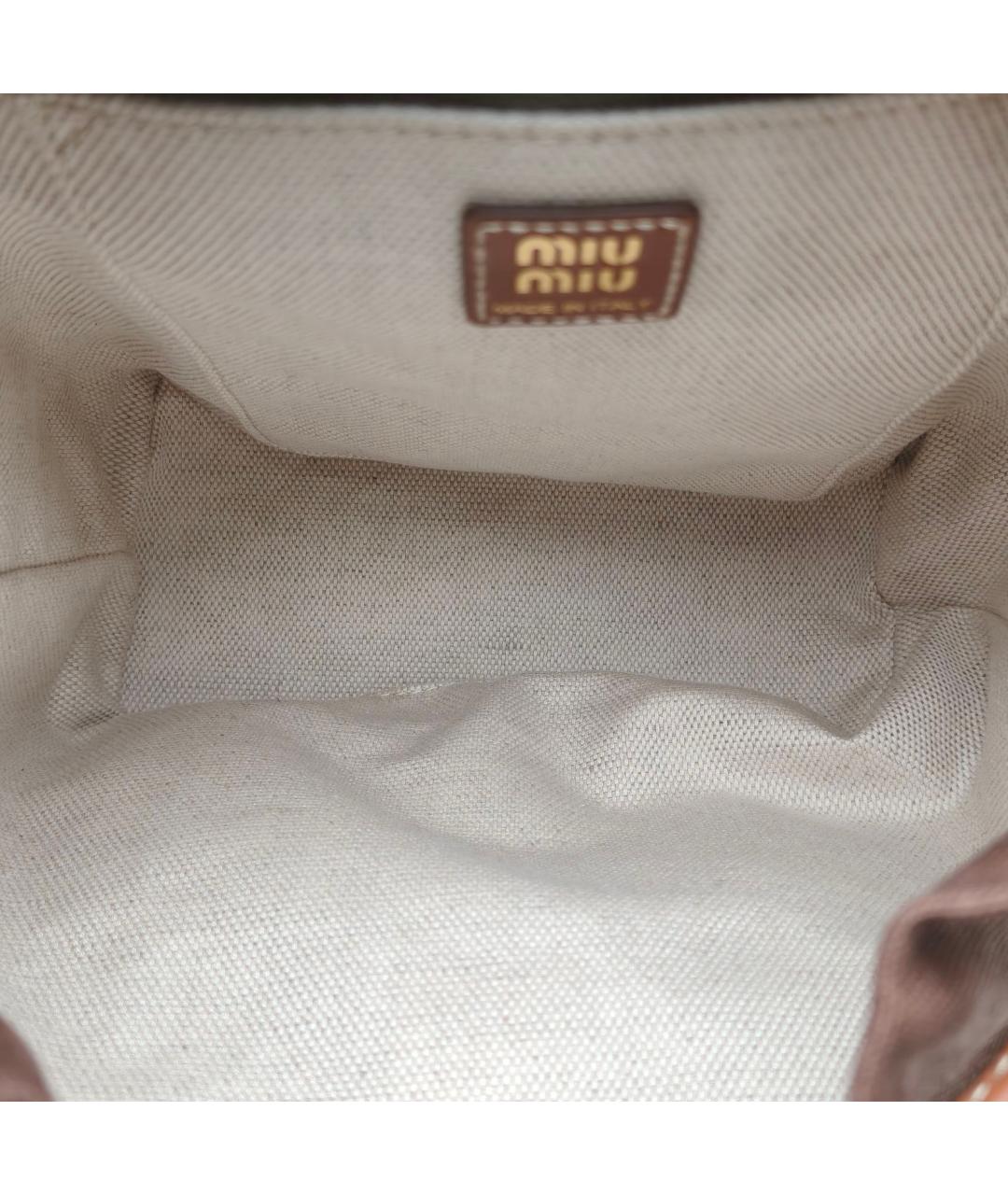 MIU MIU Коричневый рюкзак, фото 7
