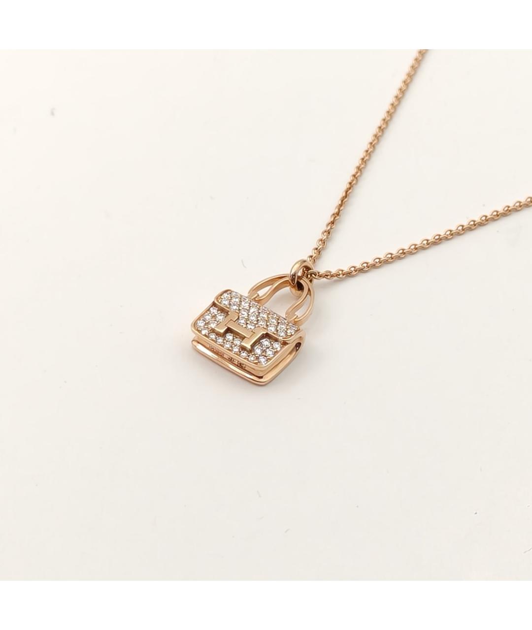 HERMES Золотая подвеска из розового золота, фото 4