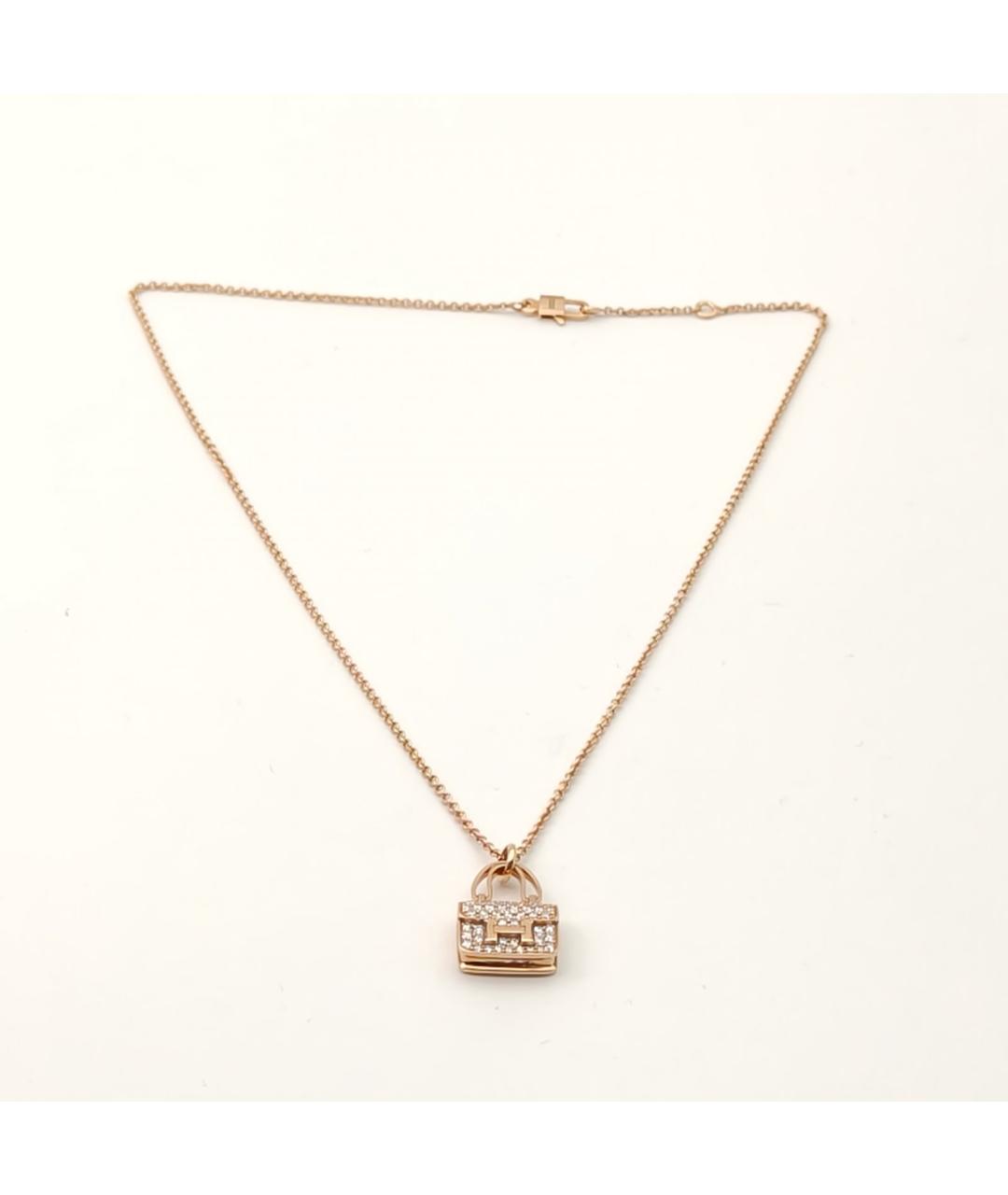 HERMES Золотая подвеска из розового золота, фото 7