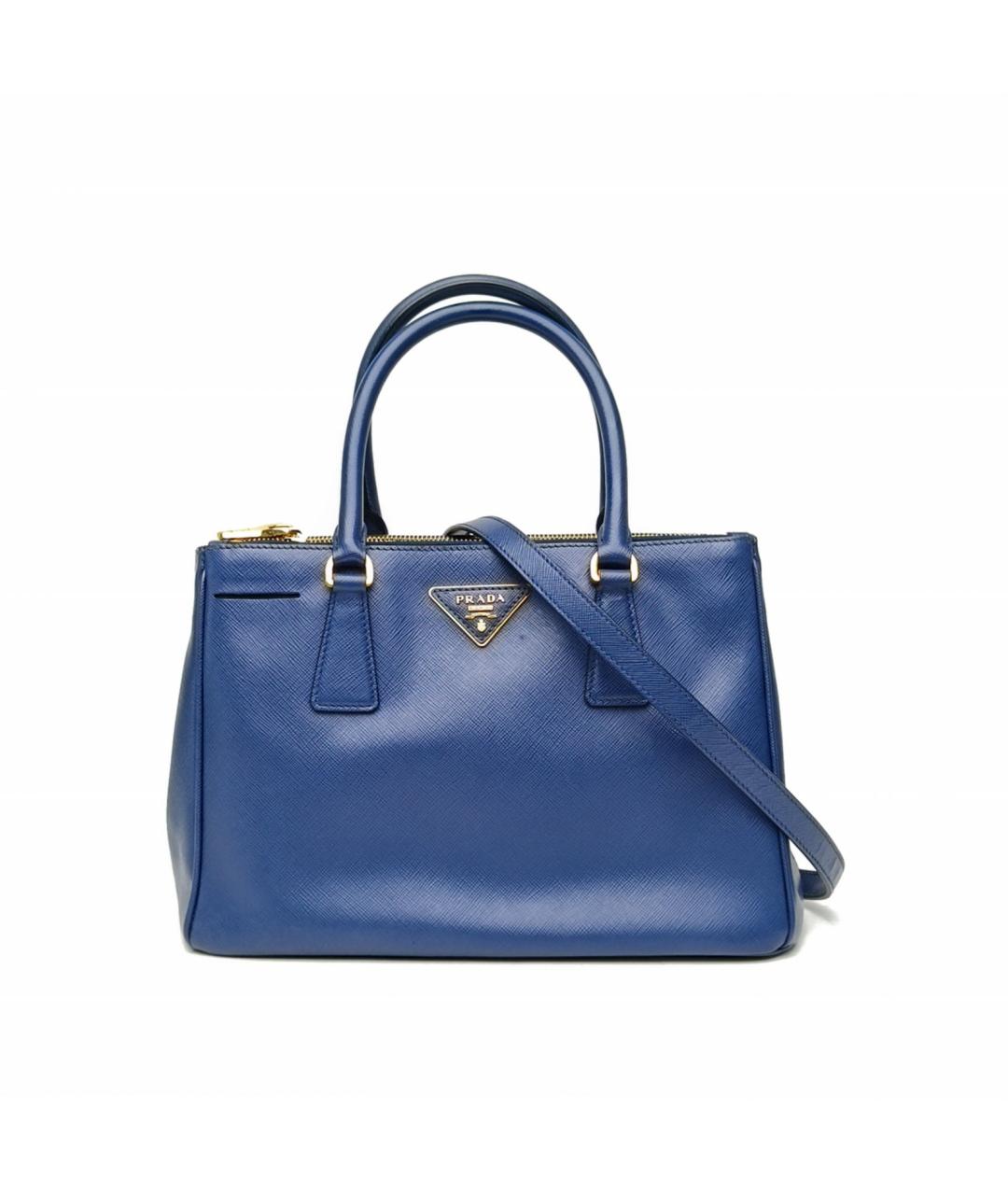 PRADA Синяя кожаная сумка с короткими ручками, фото 2