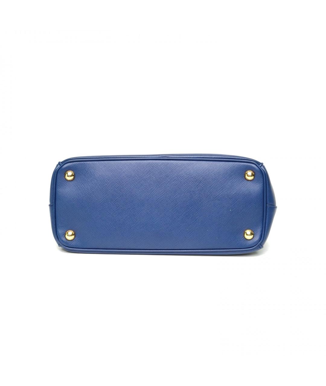 PRADA Синяя кожаная сумка с короткими ручками, фото 6