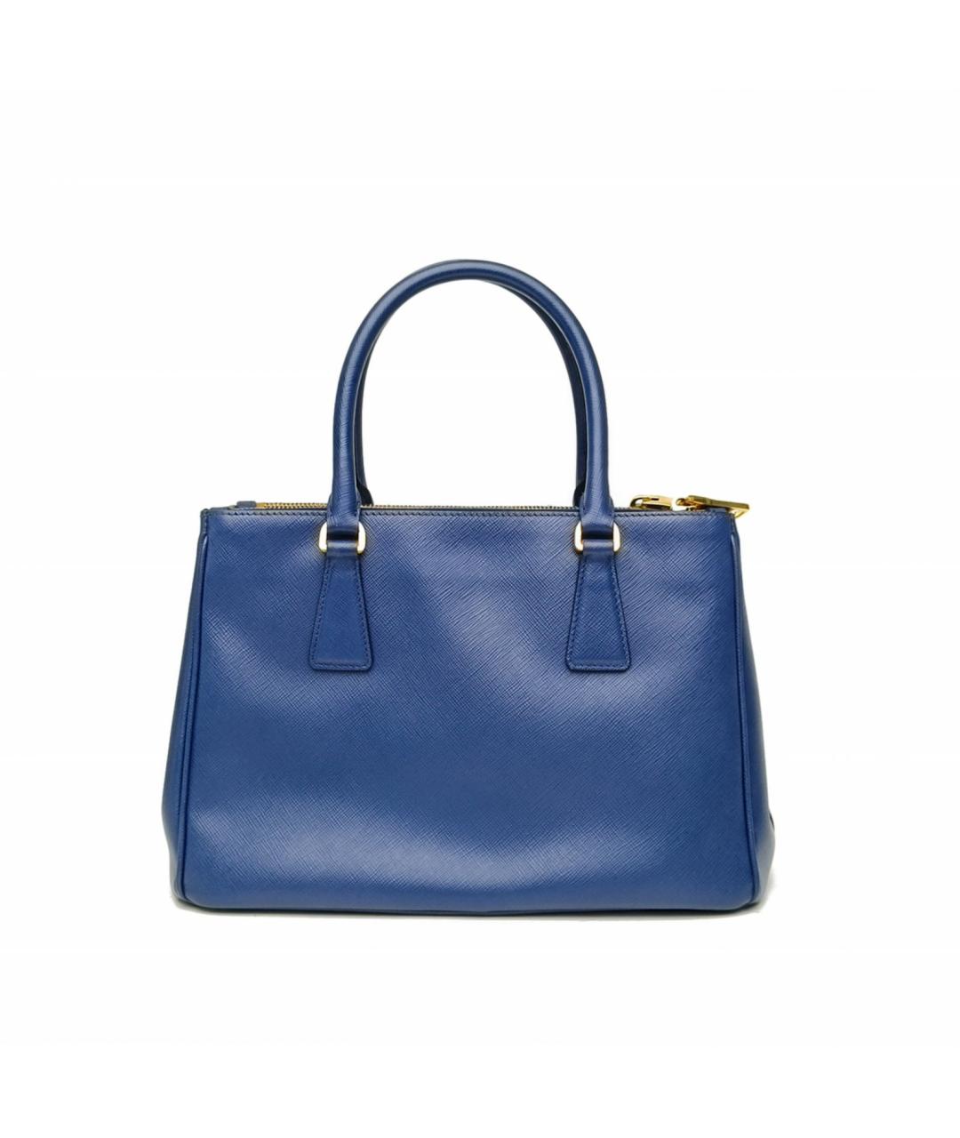 PRADA Синяя кожаная сумка с короткими ручками, фото 4