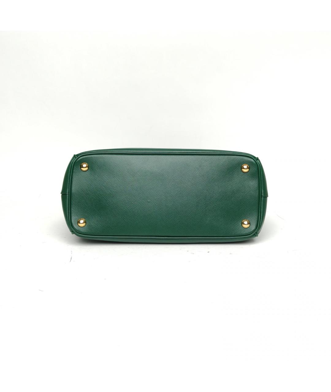 PRADA Зеленая кожаная сумка с короткими ручками, фото 6