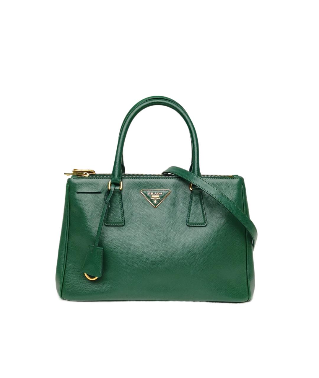 PRADA Зеленая кожаная сумка с короткими ручками, фото 10