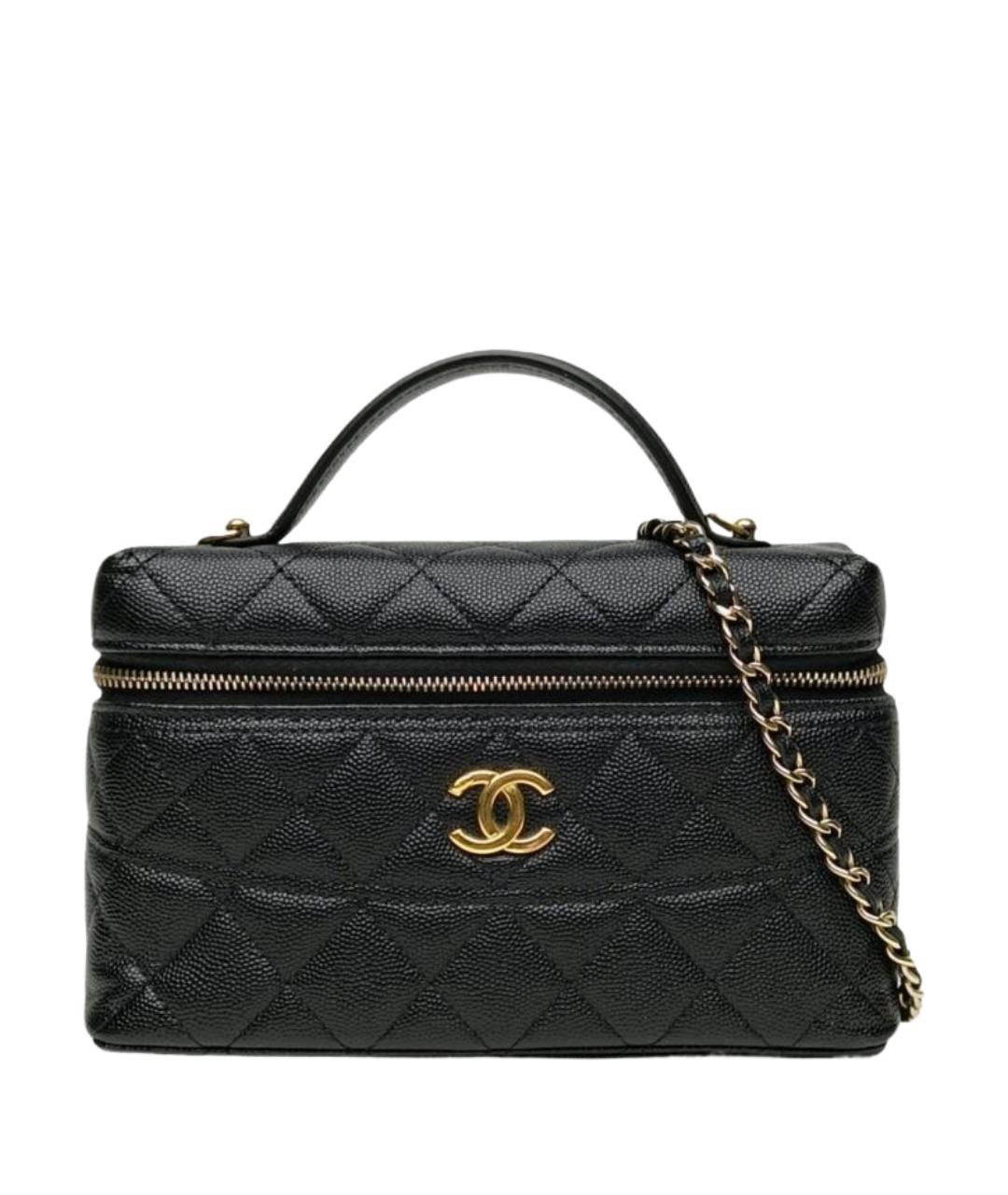 CHANEL Черная кожаная сумка через плечо, фото 1