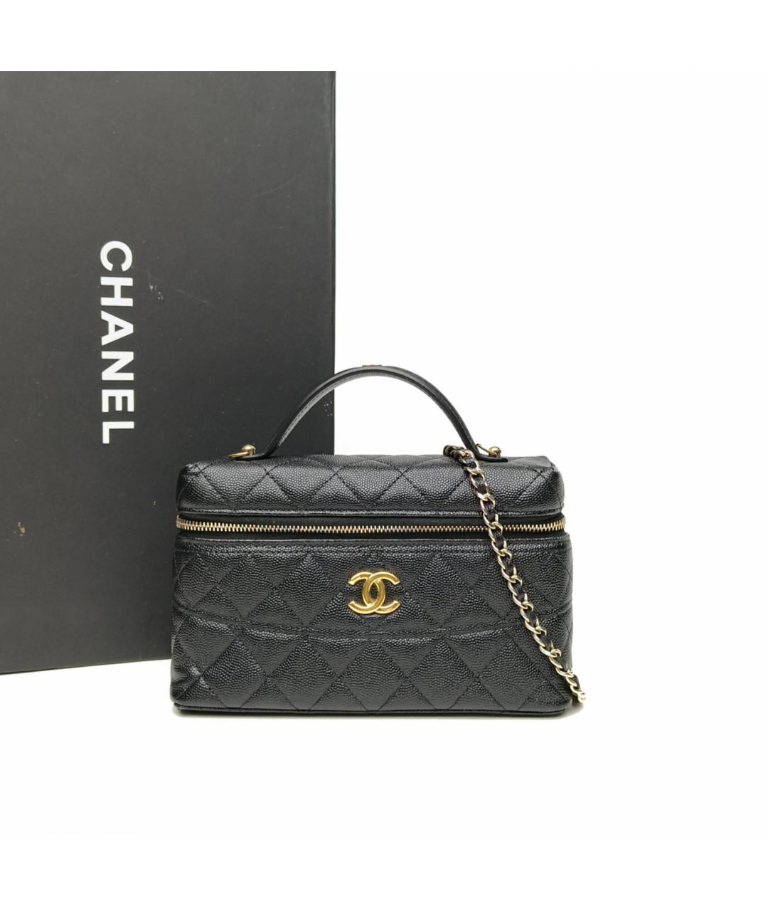 CHANEL Черная кожаная сумка через плечо, фото 9