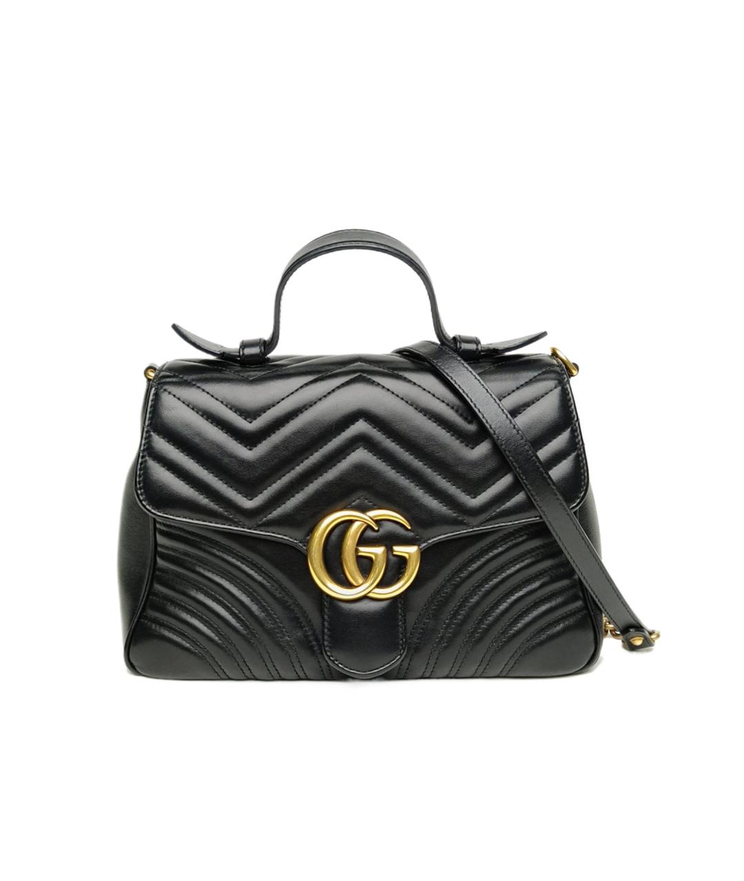 GUCCI Черная кожаная сумка через плечо, фото 10