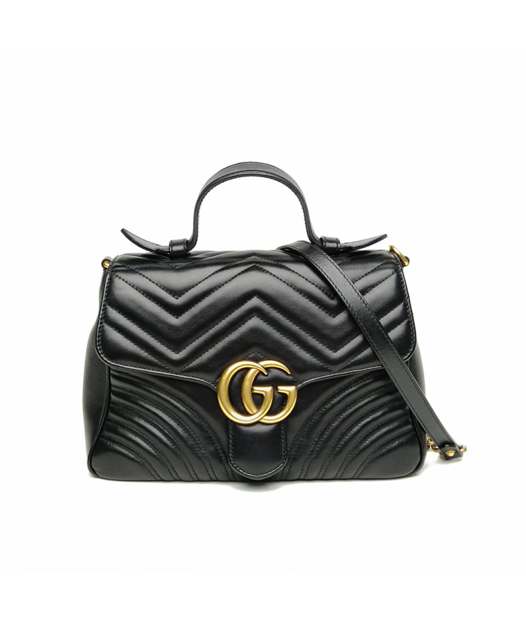 GUCCI Черная кожаная сумка через плечо, фото 2