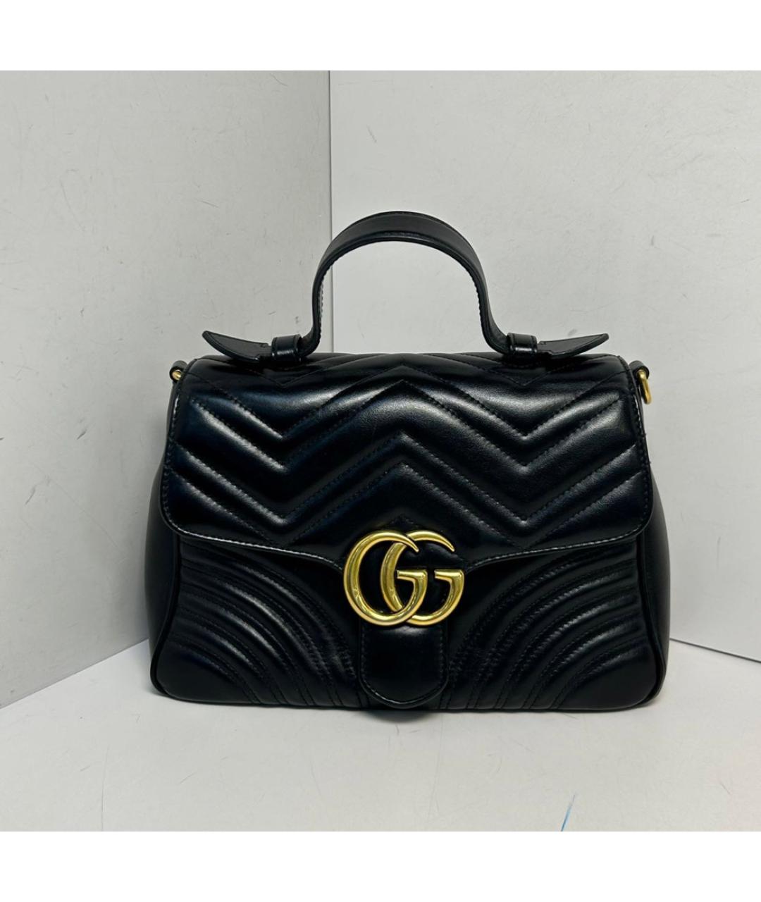 GUCCI Черная кожаная сумка через плечо, фото 9