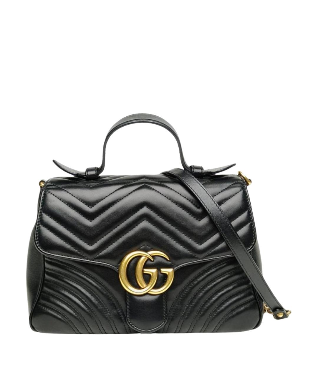 GUCCI Черная кожаная сумка через плечо, фото 1