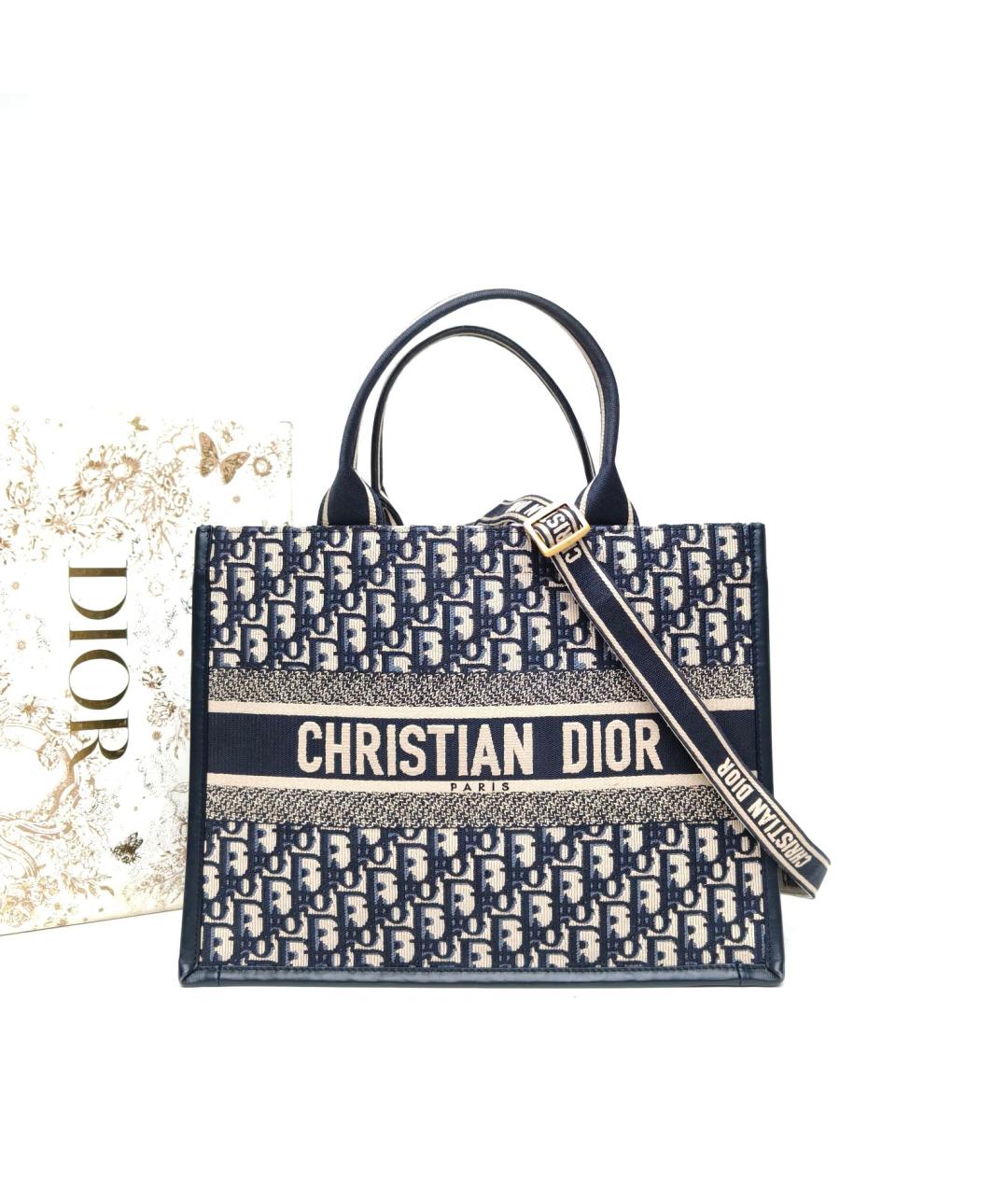 CHRISTIAN DIOR Синяя сумка тоут, фото 8