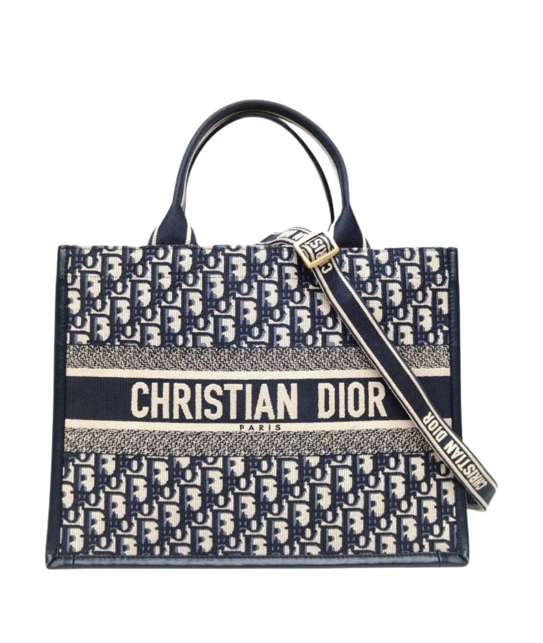 CHRISTIAN DIOR Синяя сумка тоут, фото 1