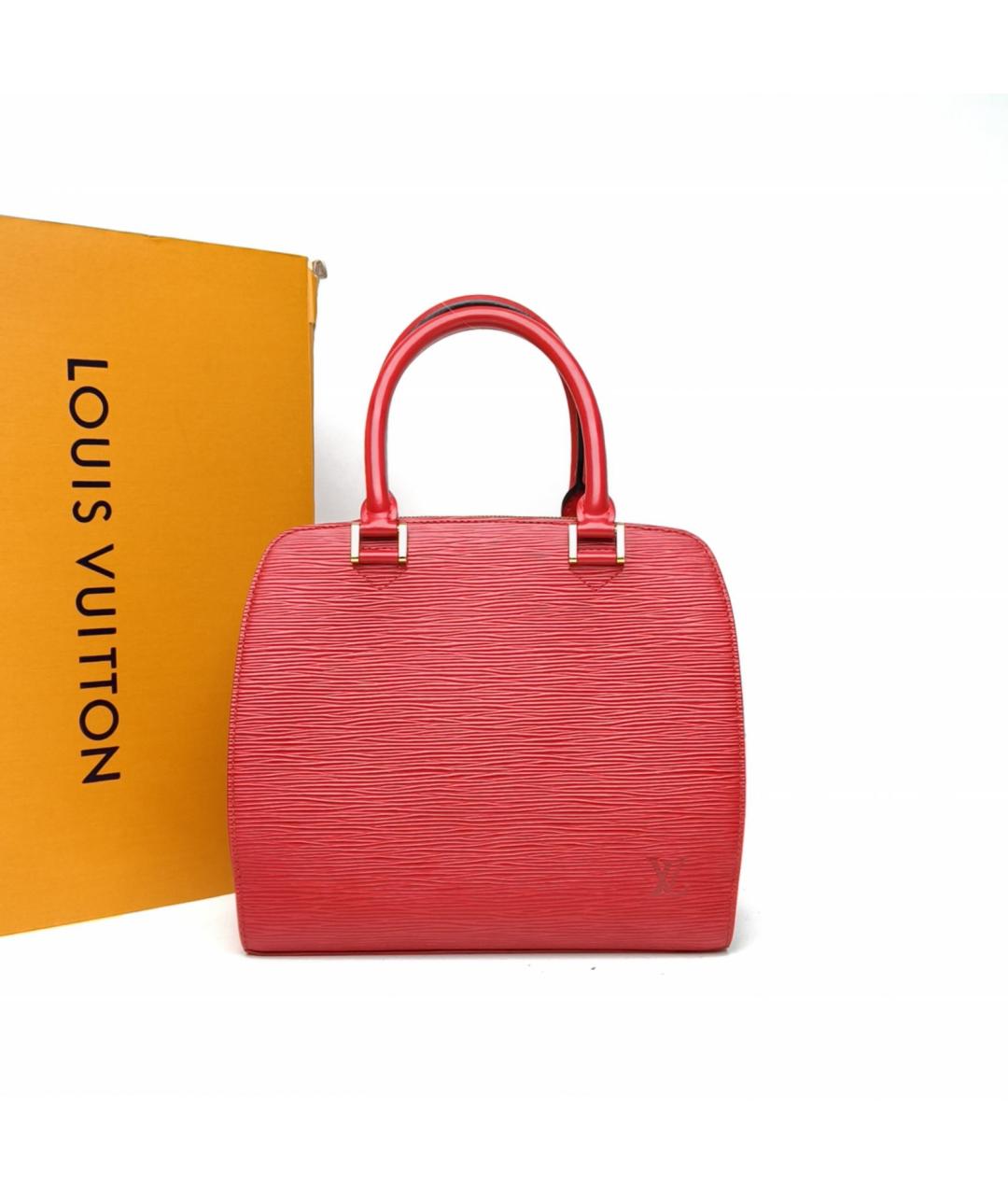 LOUIS VUITTON Красная сумка с короткими ручками, фото 9