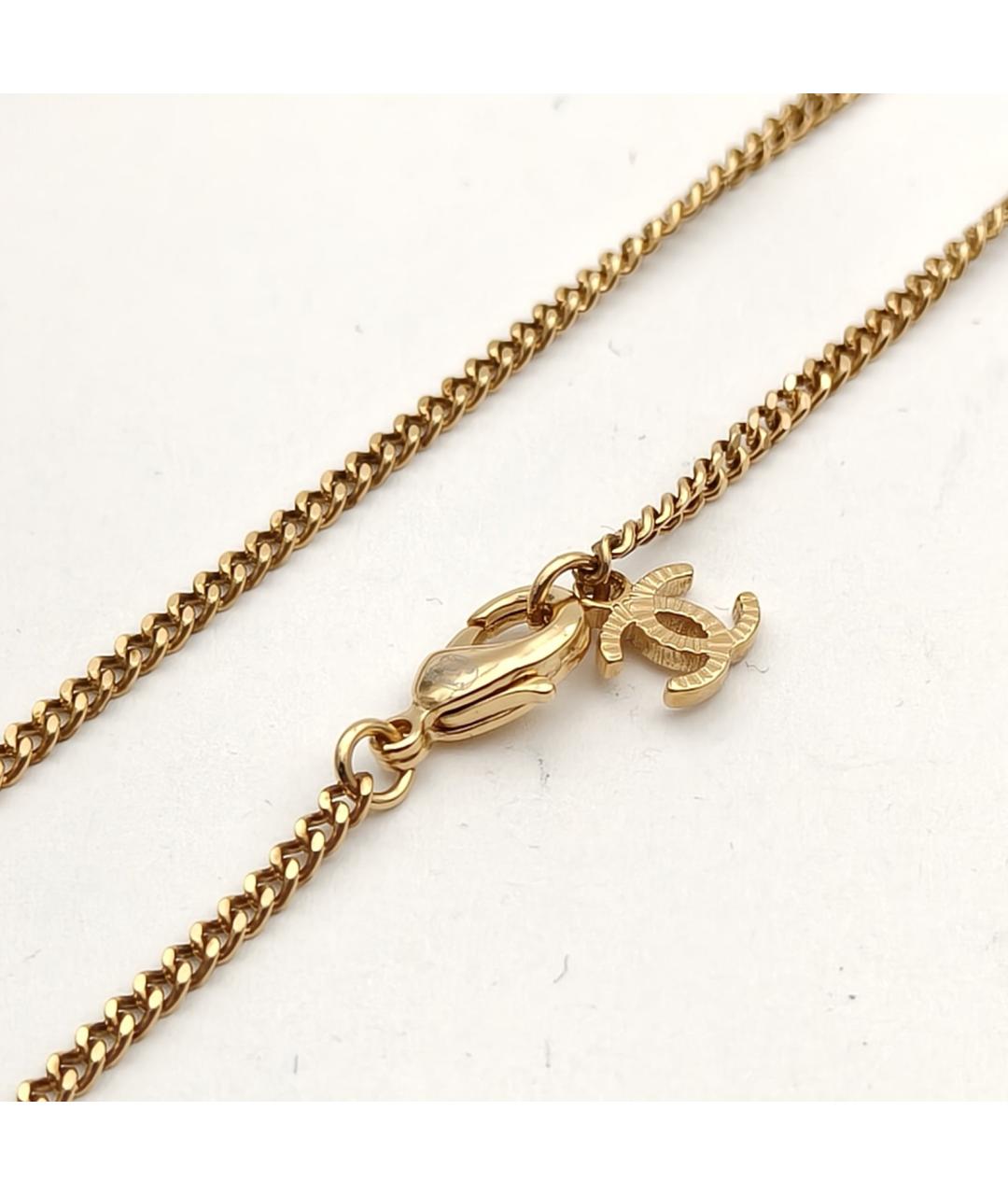 CHANEL Золотая металлическая подвеска, фото 6