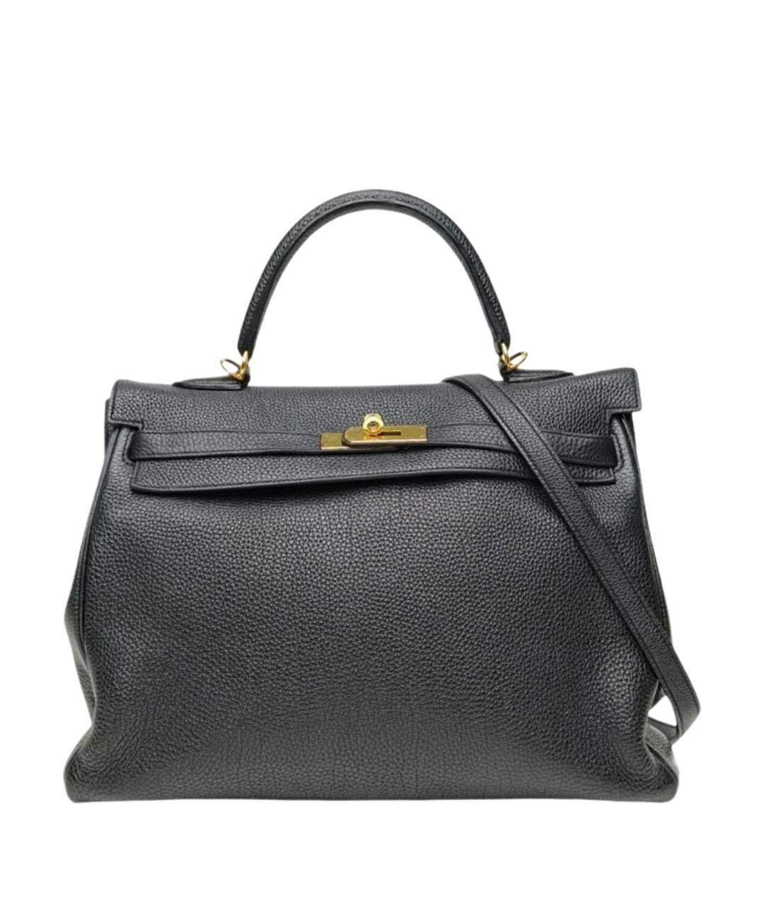 HERMES Черная сумка с короткими ручками, фото 1