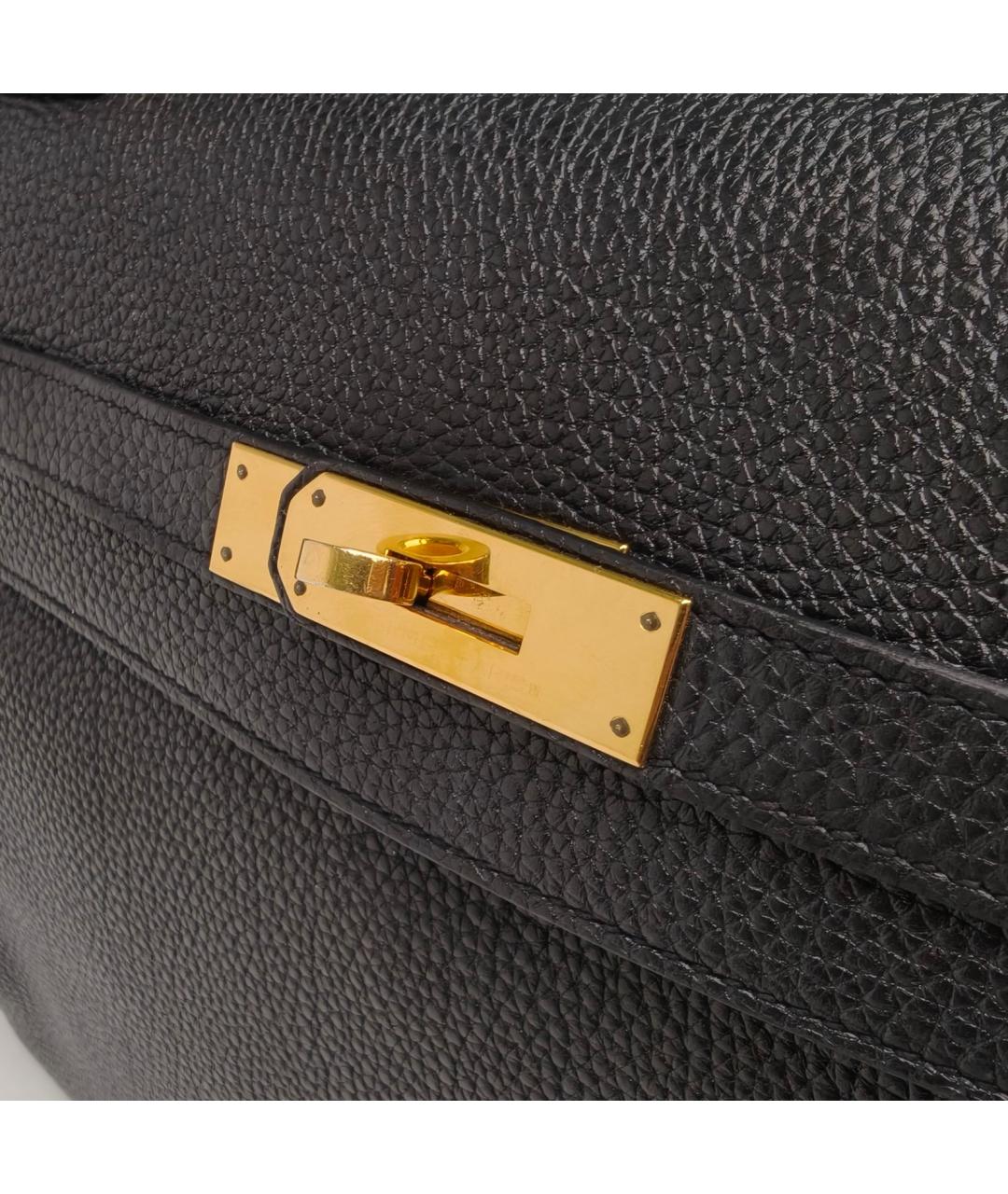 HERMES Черная сумка с короткими ручками, фото 7