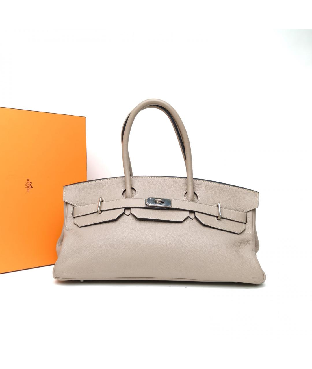 HERMES Серая сумка с короткими ручками, фото 9
