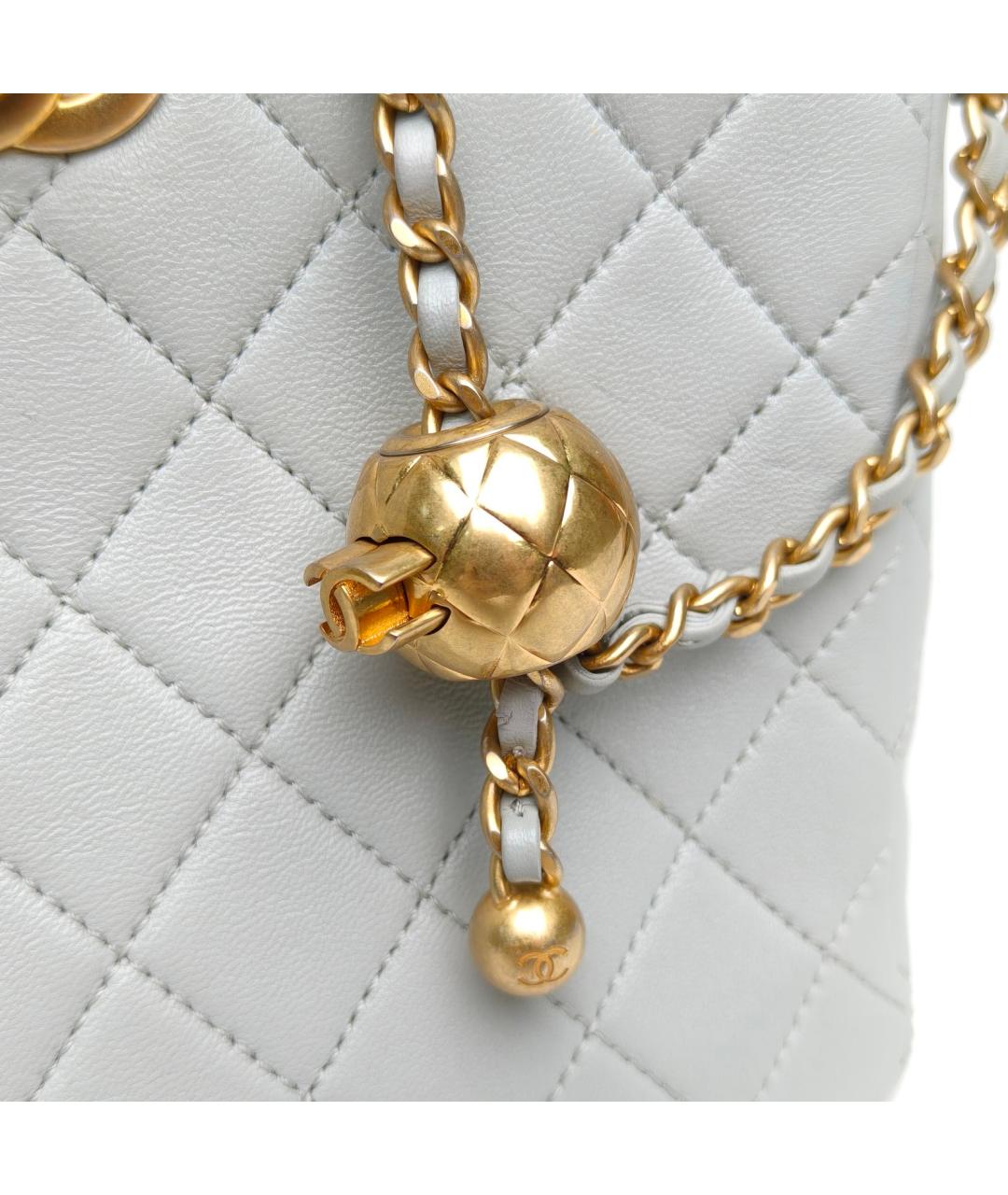 CHANEL Голубая сумка через плечо, фото 7