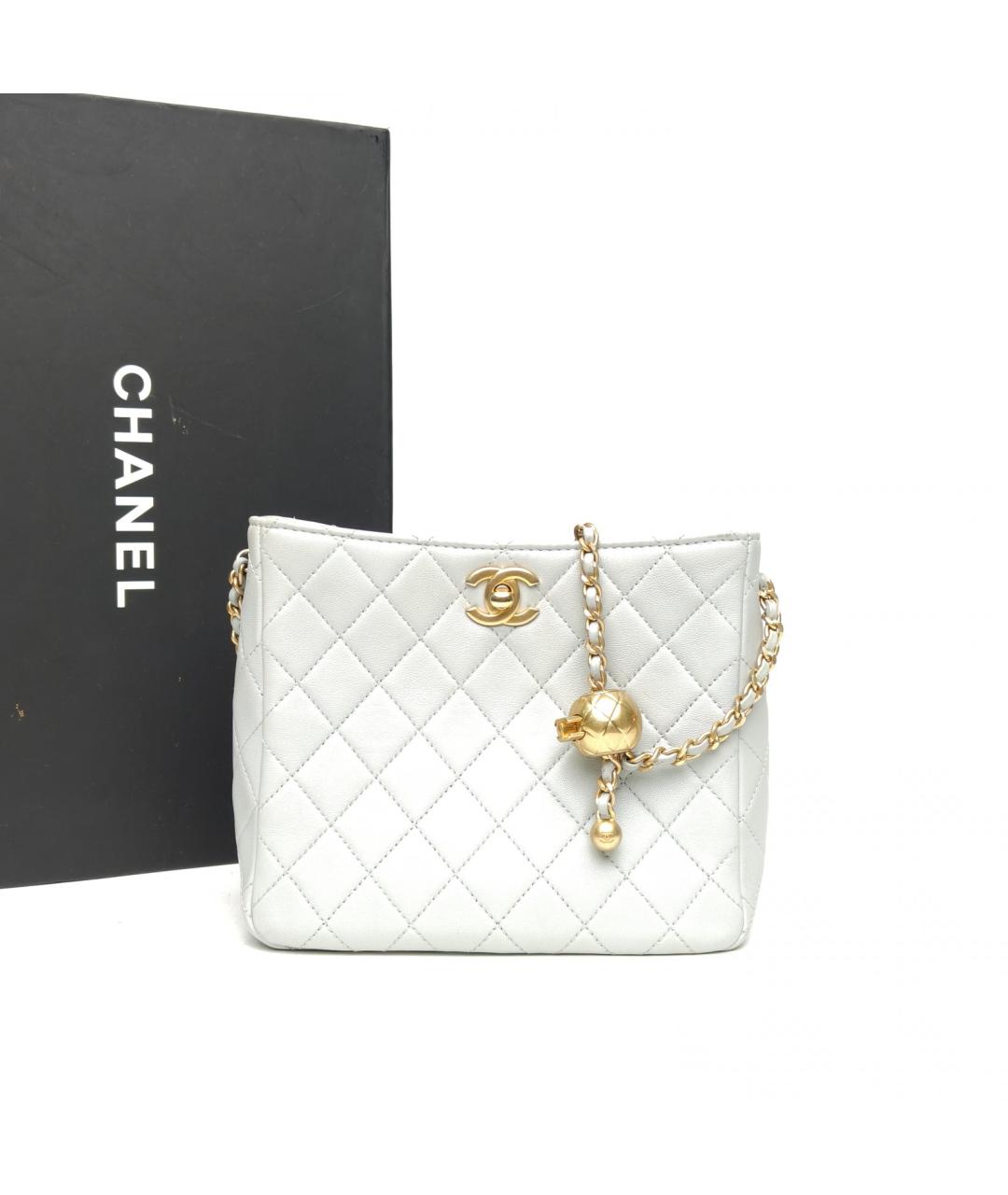 CHANEL Голубая сумка через плечо, фото 9