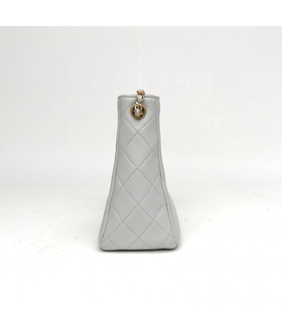 CHANEL Голубая сумка через плечо, фото 5