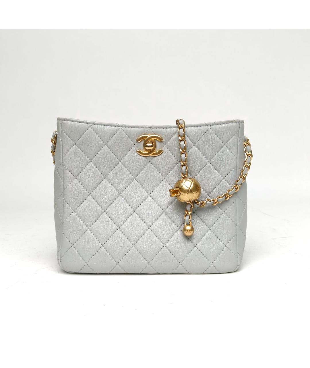 CHANEL Голубая сумка через плечо, фото 2