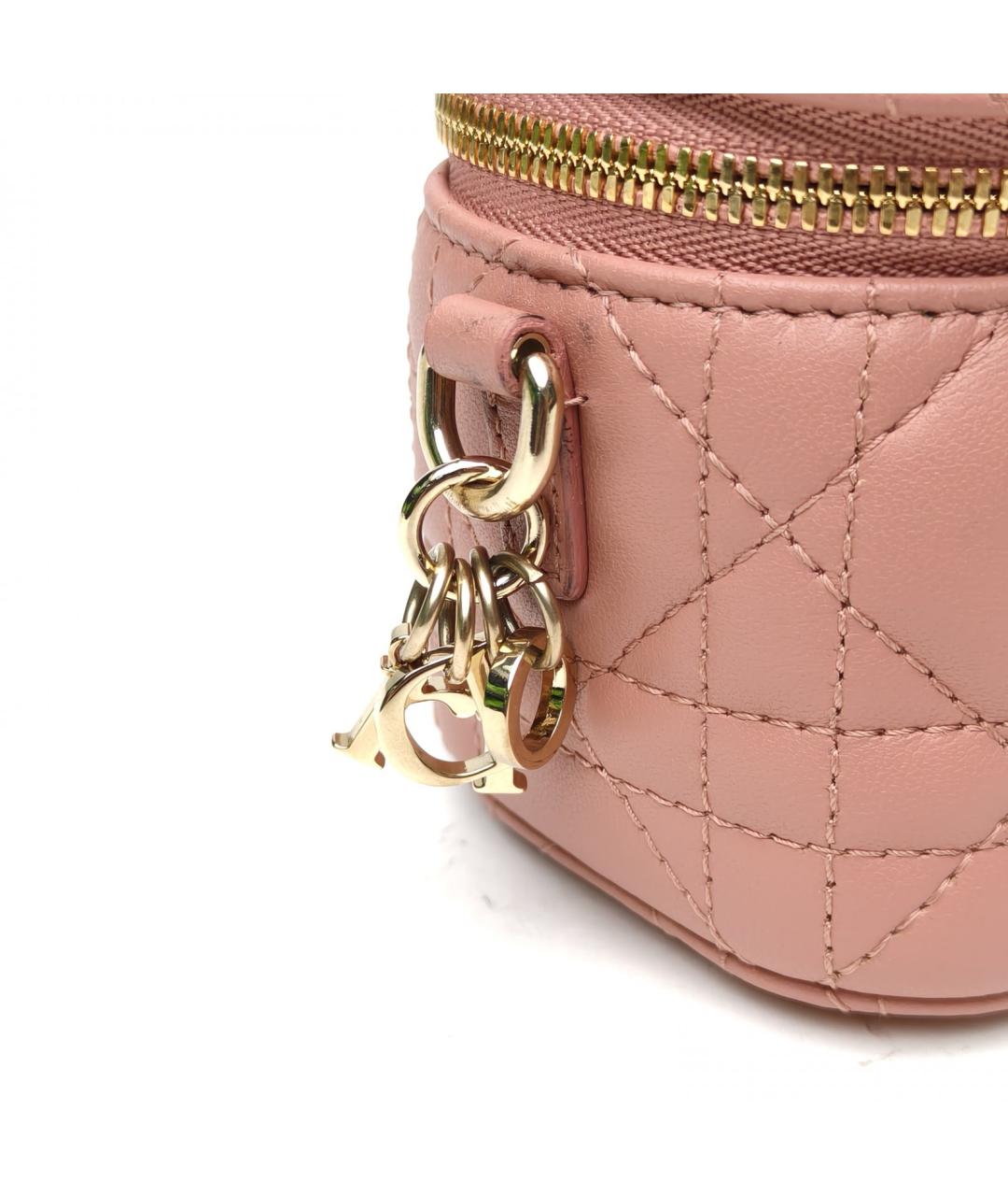CHRISTIAN DIOR Розовая кожаная сумка через плечо, фото 7