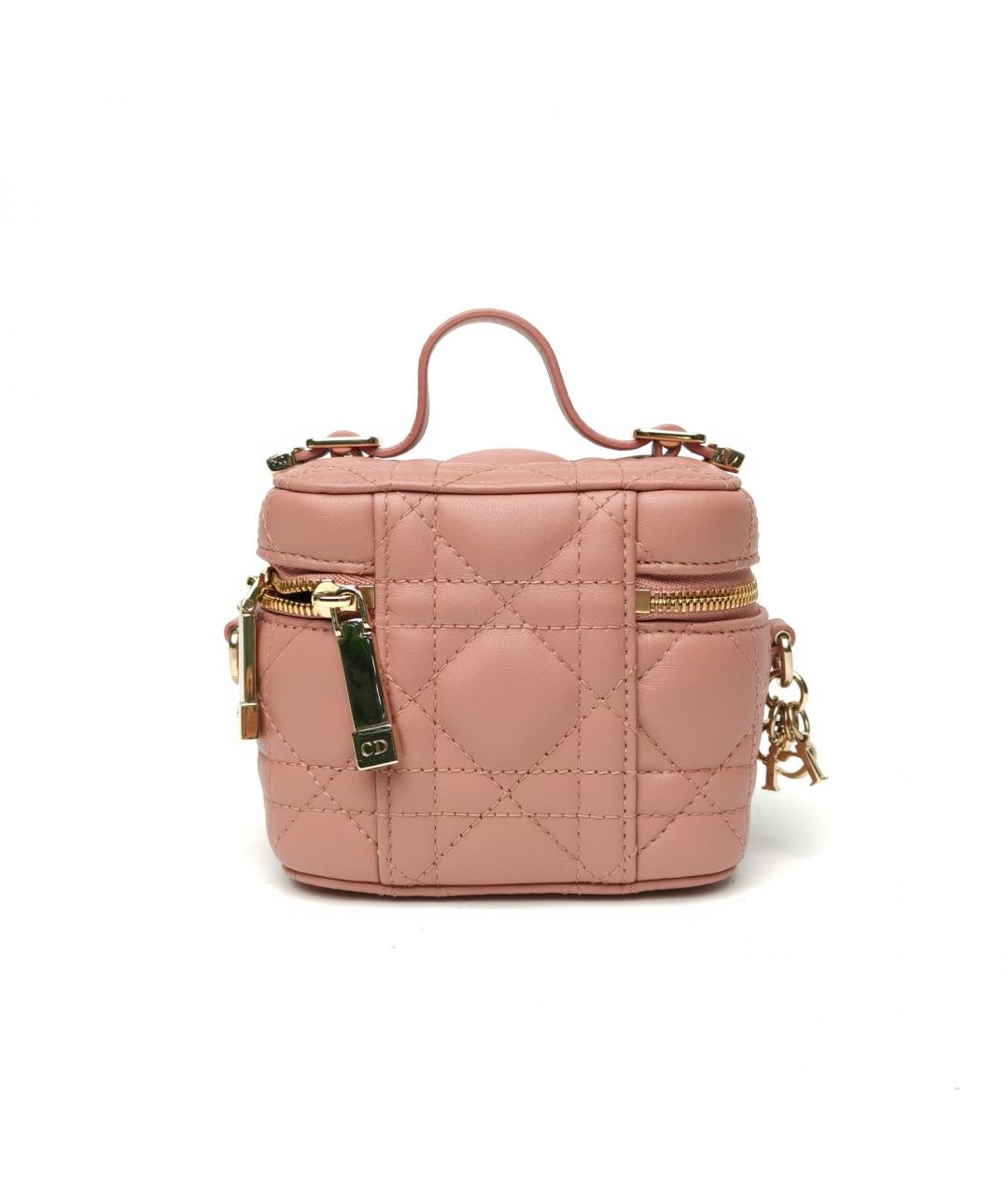 CHRISTIAN DIOR Розовая кожаная сумка через плечо, фото 4