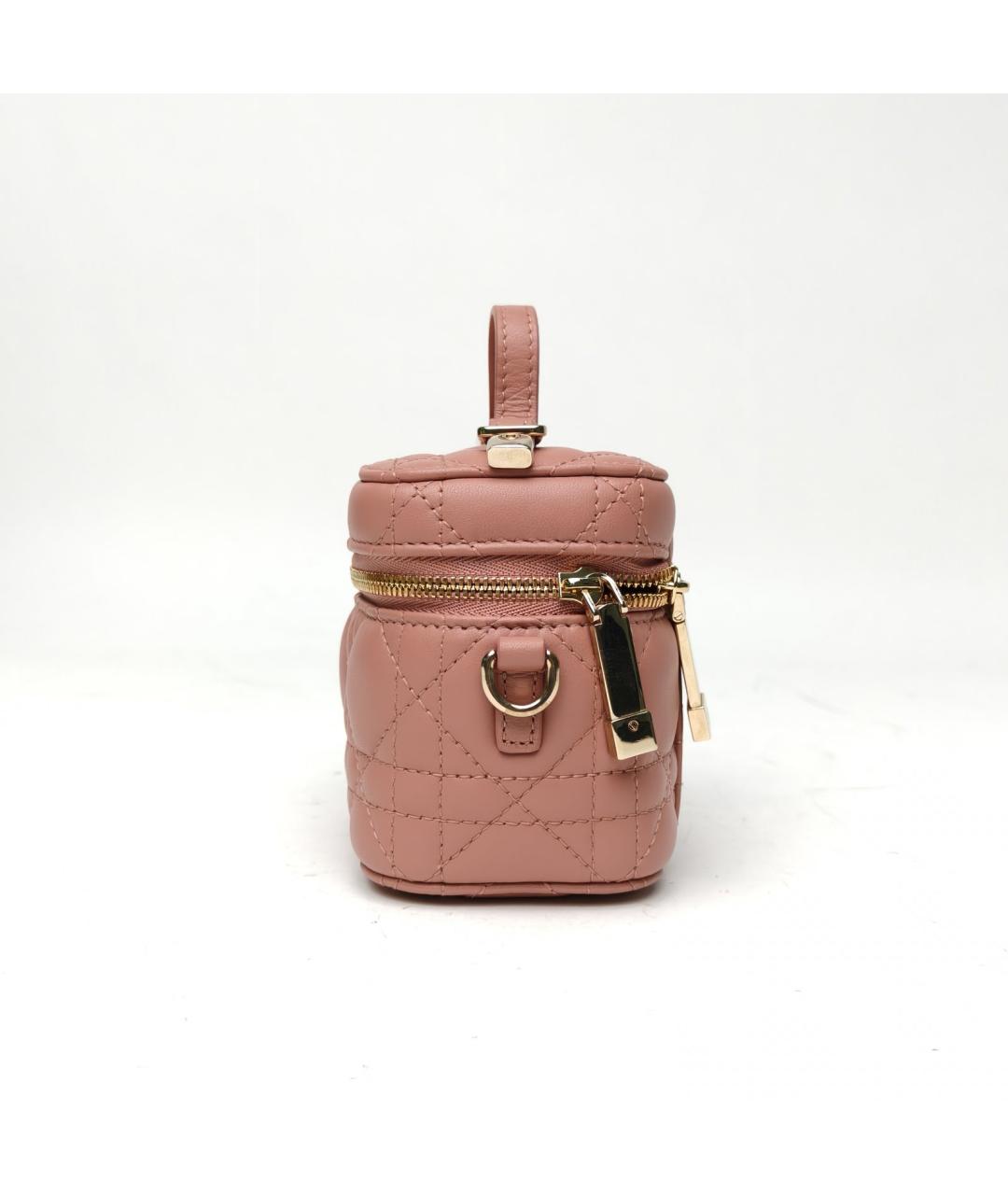 CHRISTIAN DIOR Розовая кожаная сумка через плечо, фото 3