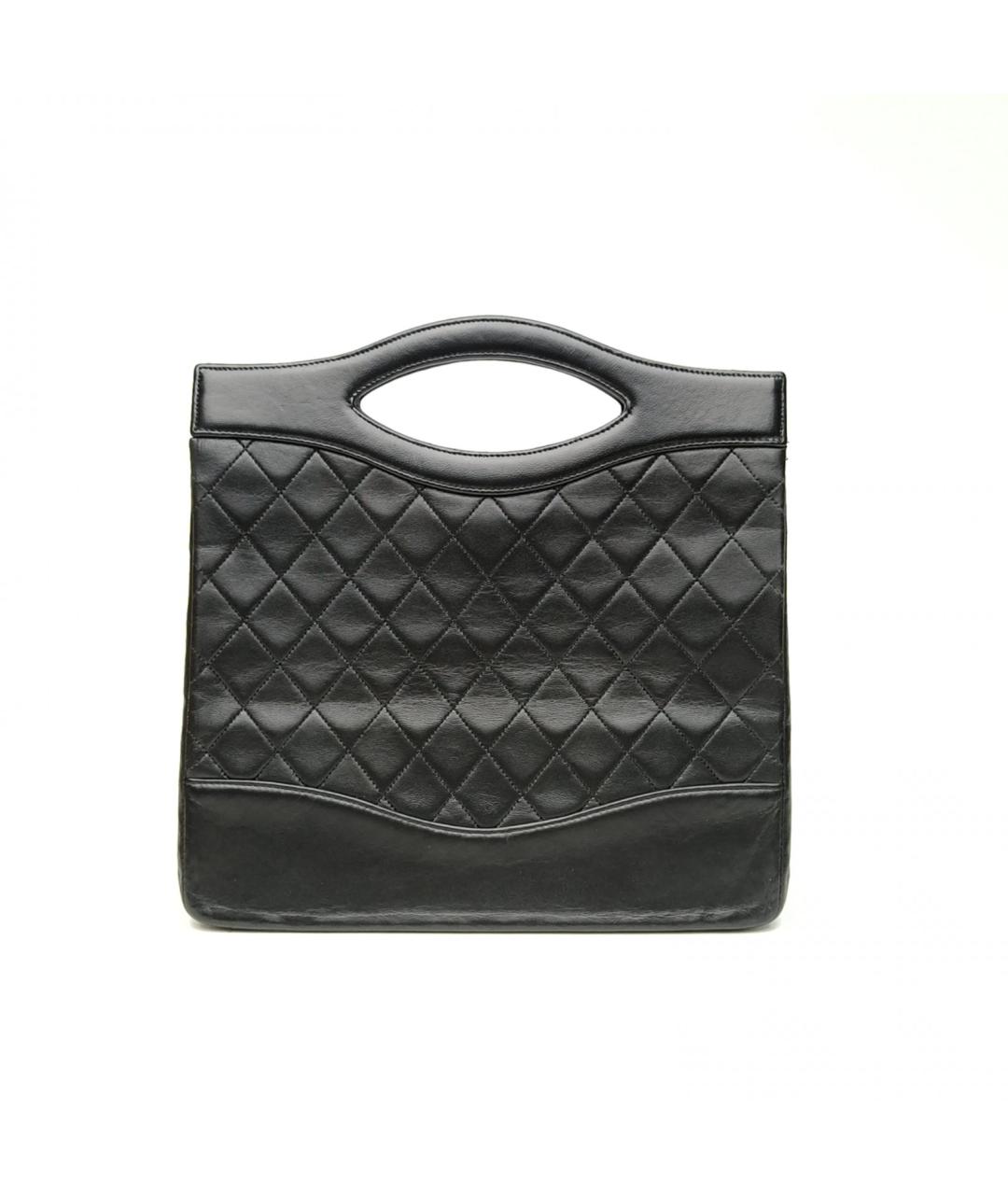 CHANEL Черная сумка с короткими ручками, фото 4