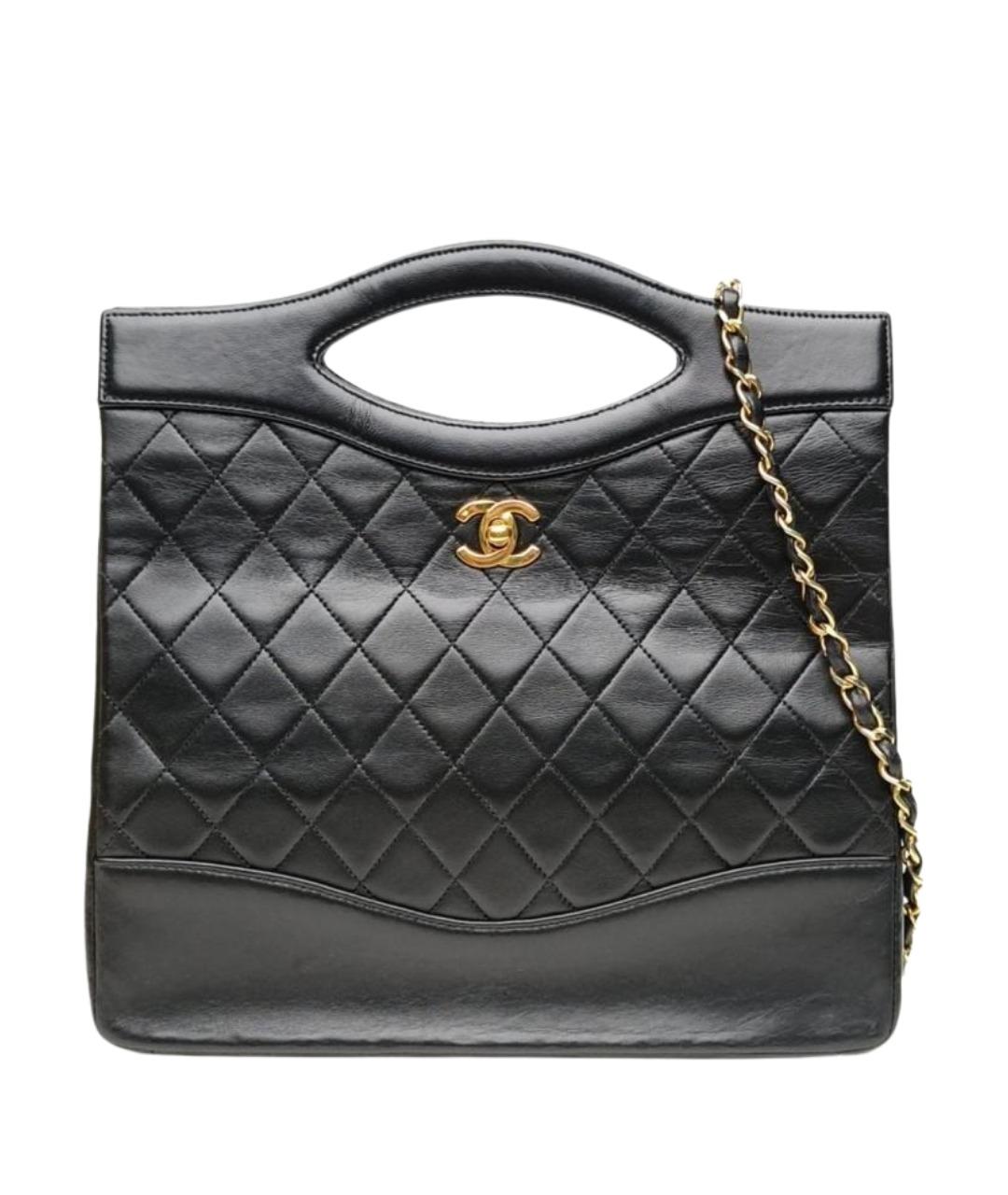 CHANEL Черная сумка с короткими ручками, фото 1